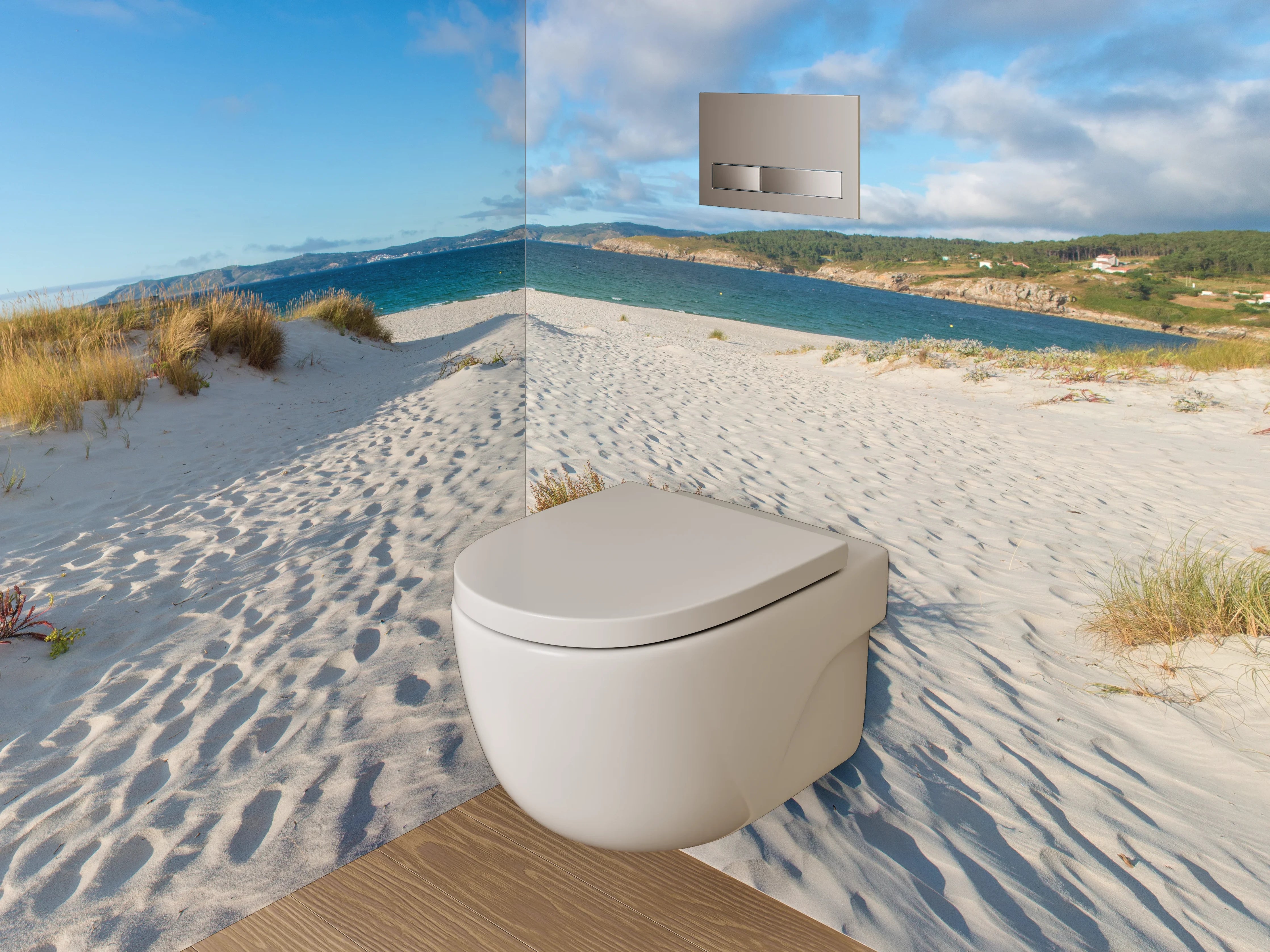 WC-Rückwand - Sanddünen am Meer Panorama