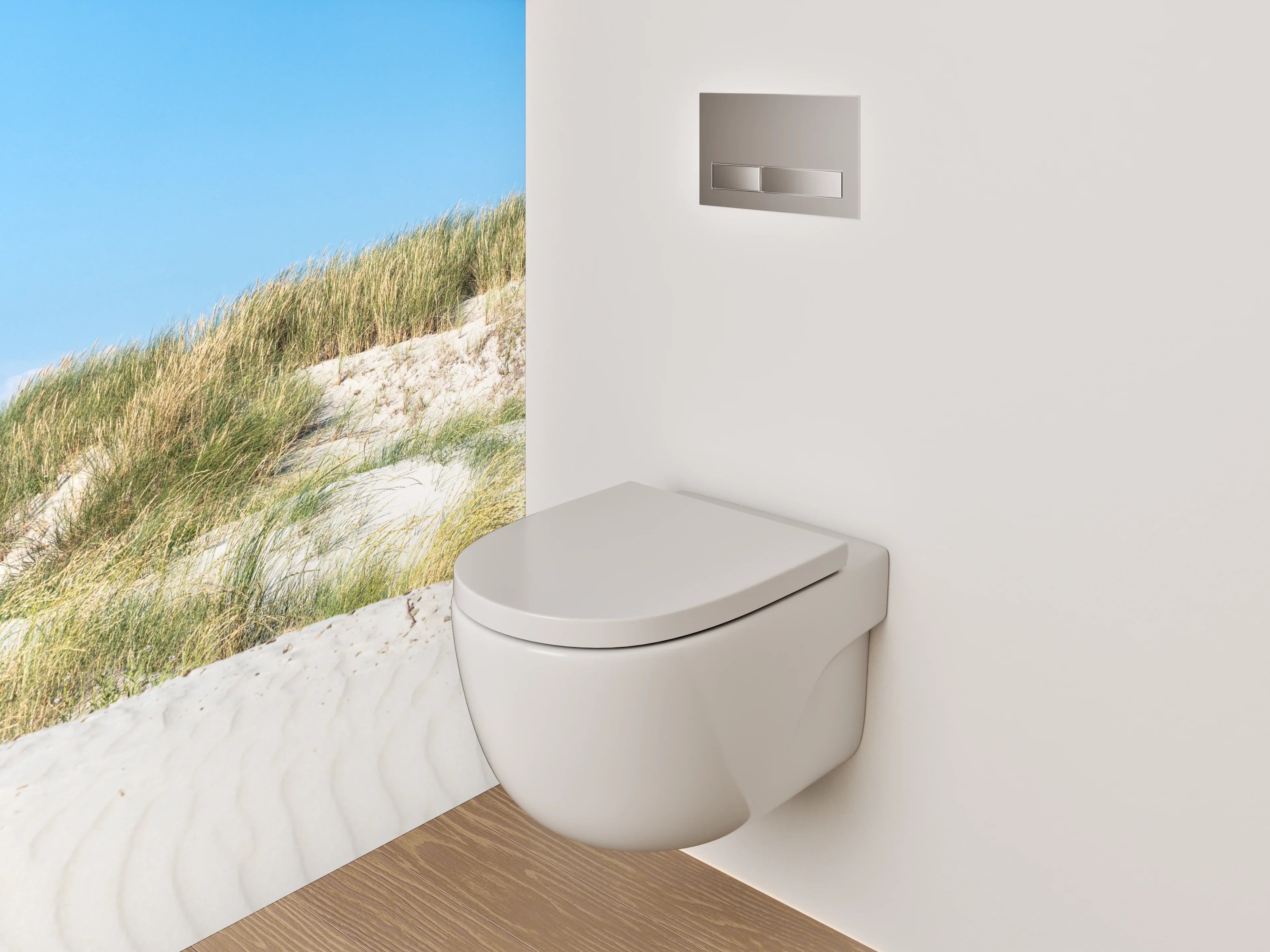 WC-Rückwand - Sanddünen unter blauem Himmel