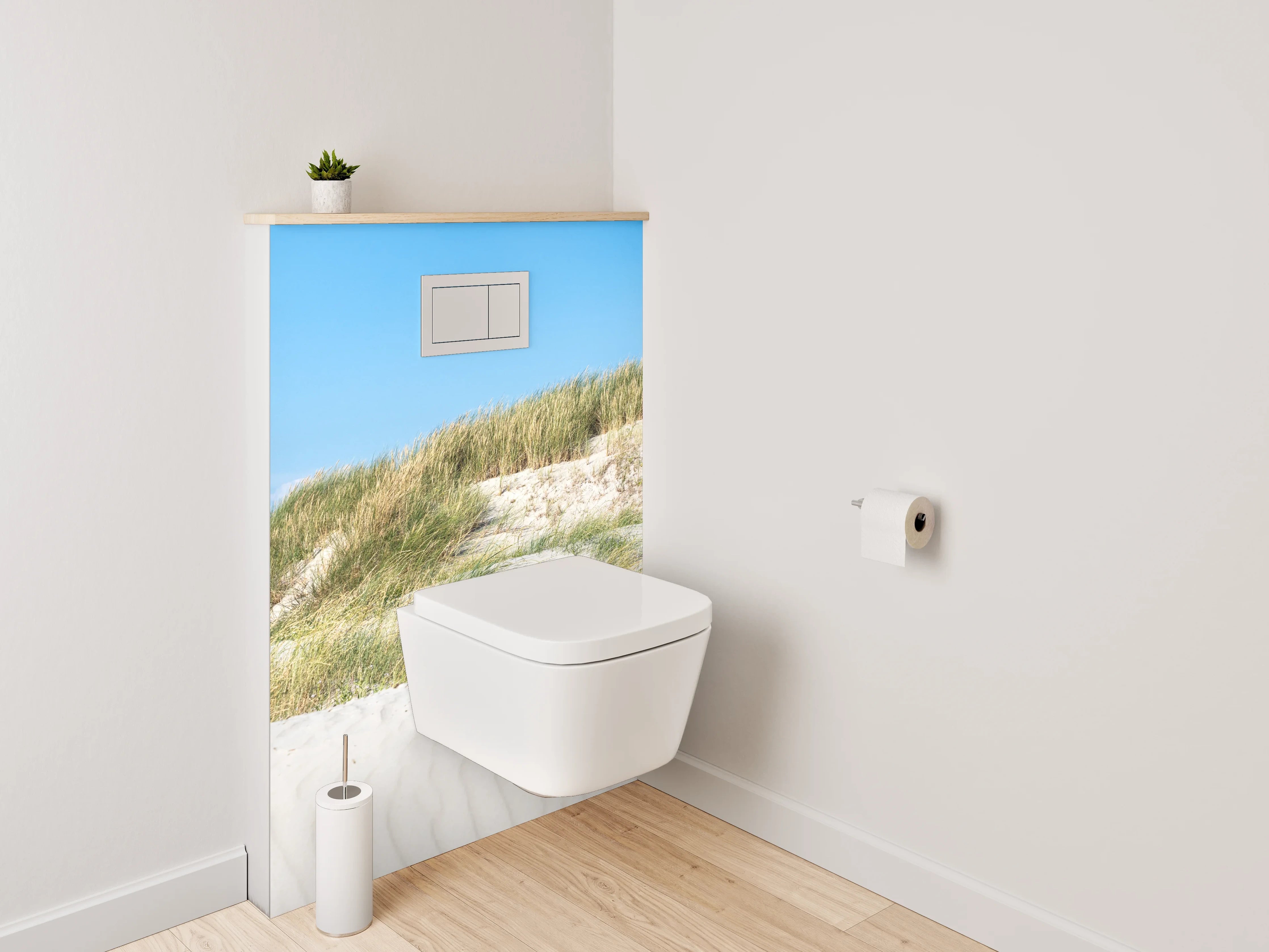 WC-Rückwand - Sanddünen unter blauem Himmel