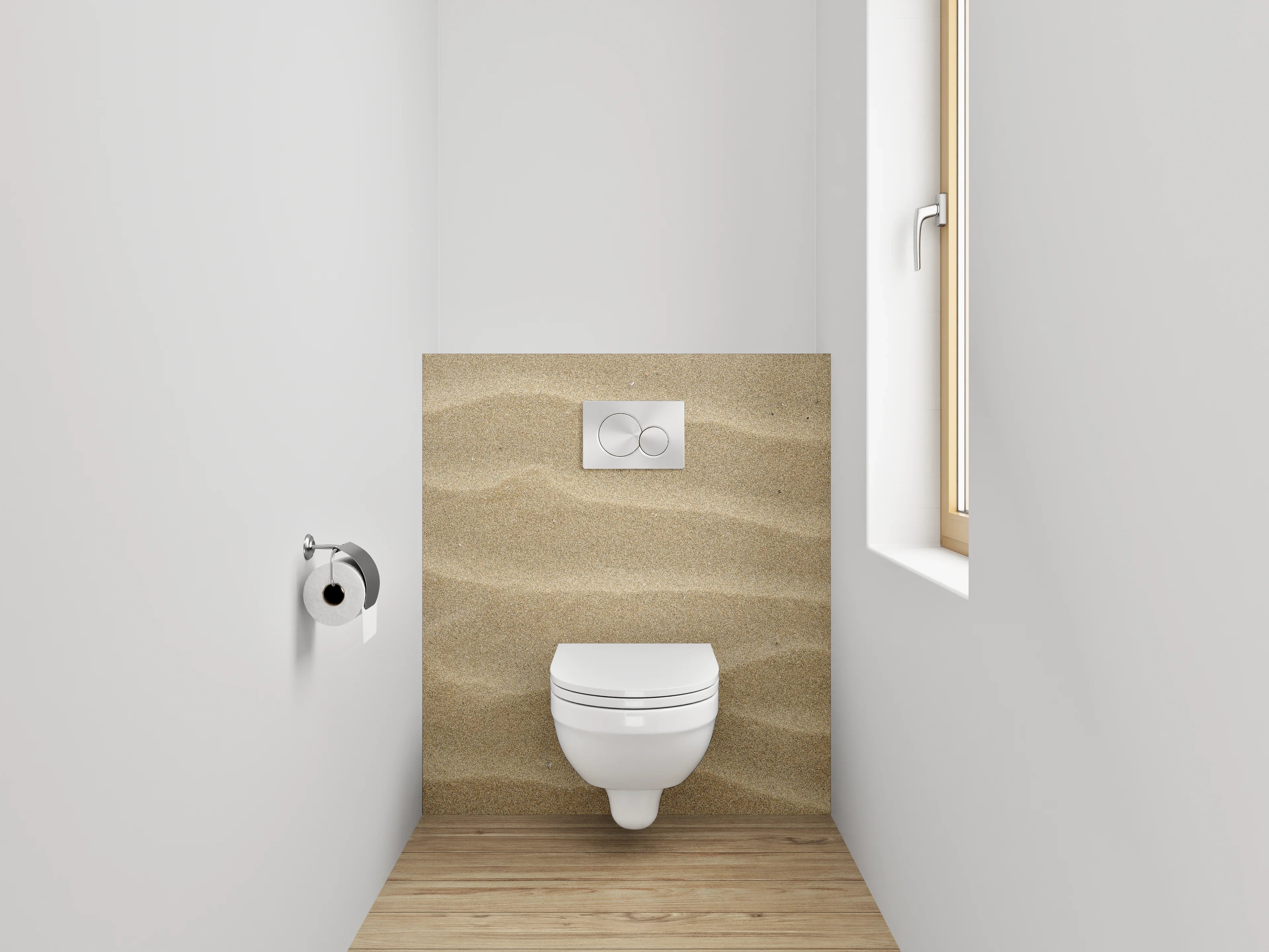 WC-Rückwand - Sandstruktur Natur Strandmuster