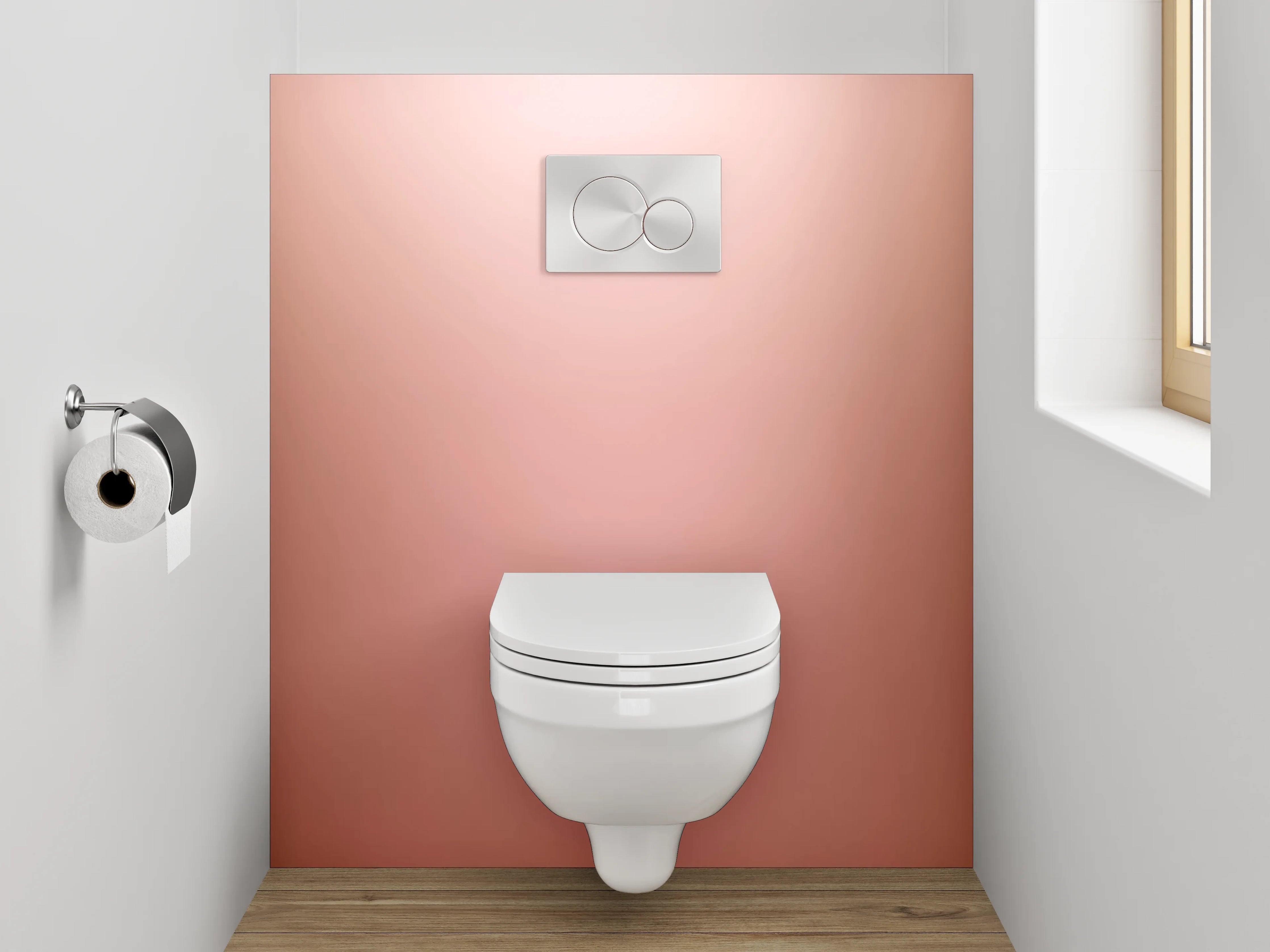 WC-Rückwand - Sanfte Cremefarben Abstrakt