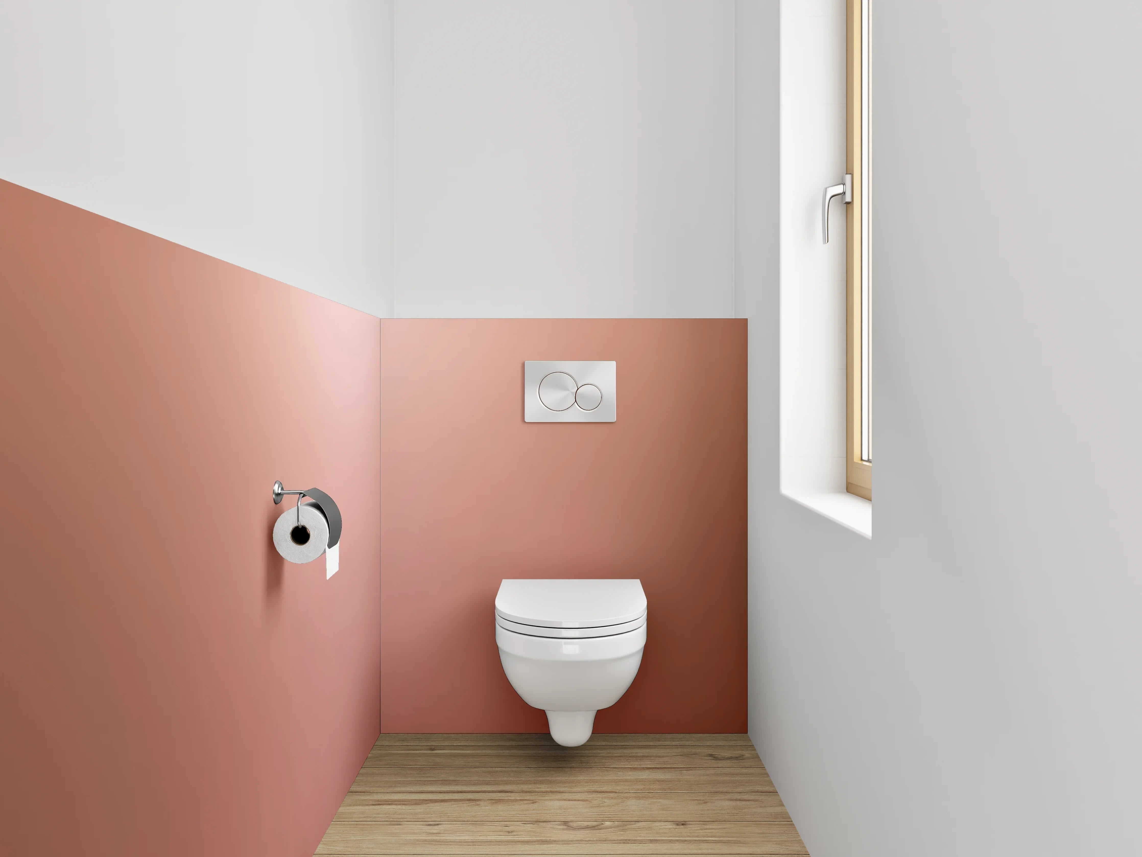 WC-Rückwand - Sanfte Cremefarben Abstrakt