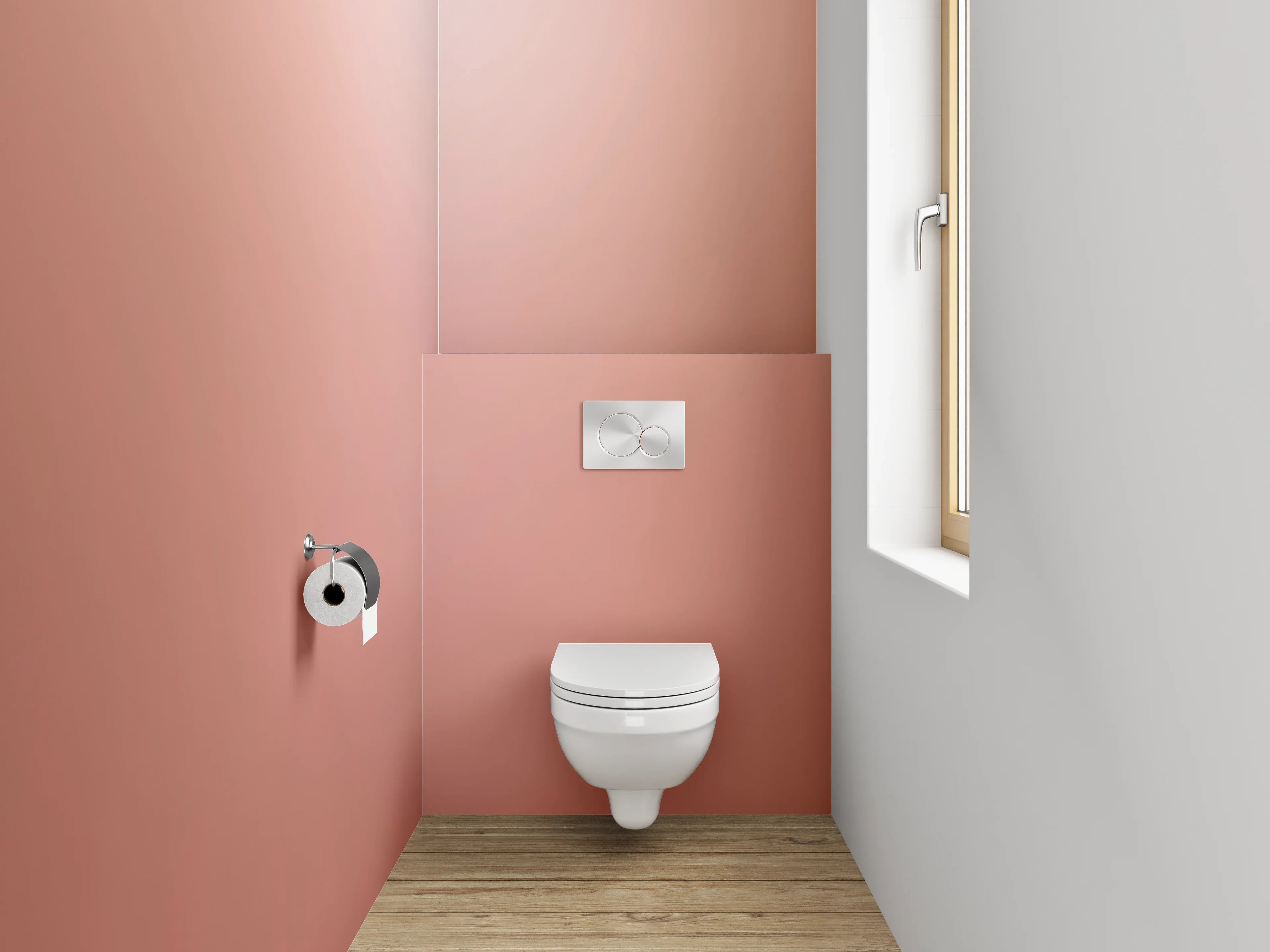 WC-Rückwand - Sanfte Cremefarben Abstrakt
