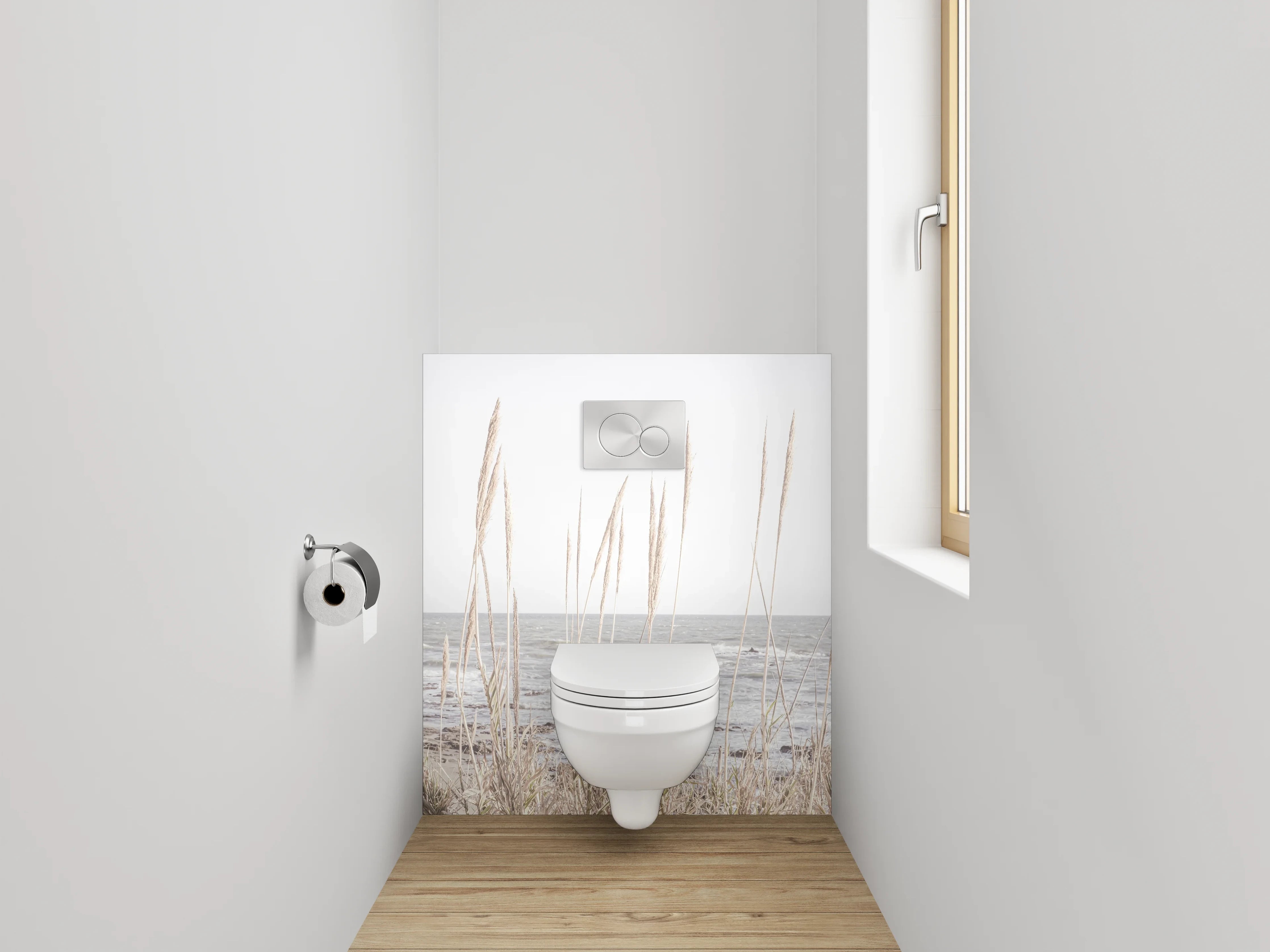 WC-Rückwand - Sanfte Dünen am ruhigen Meer