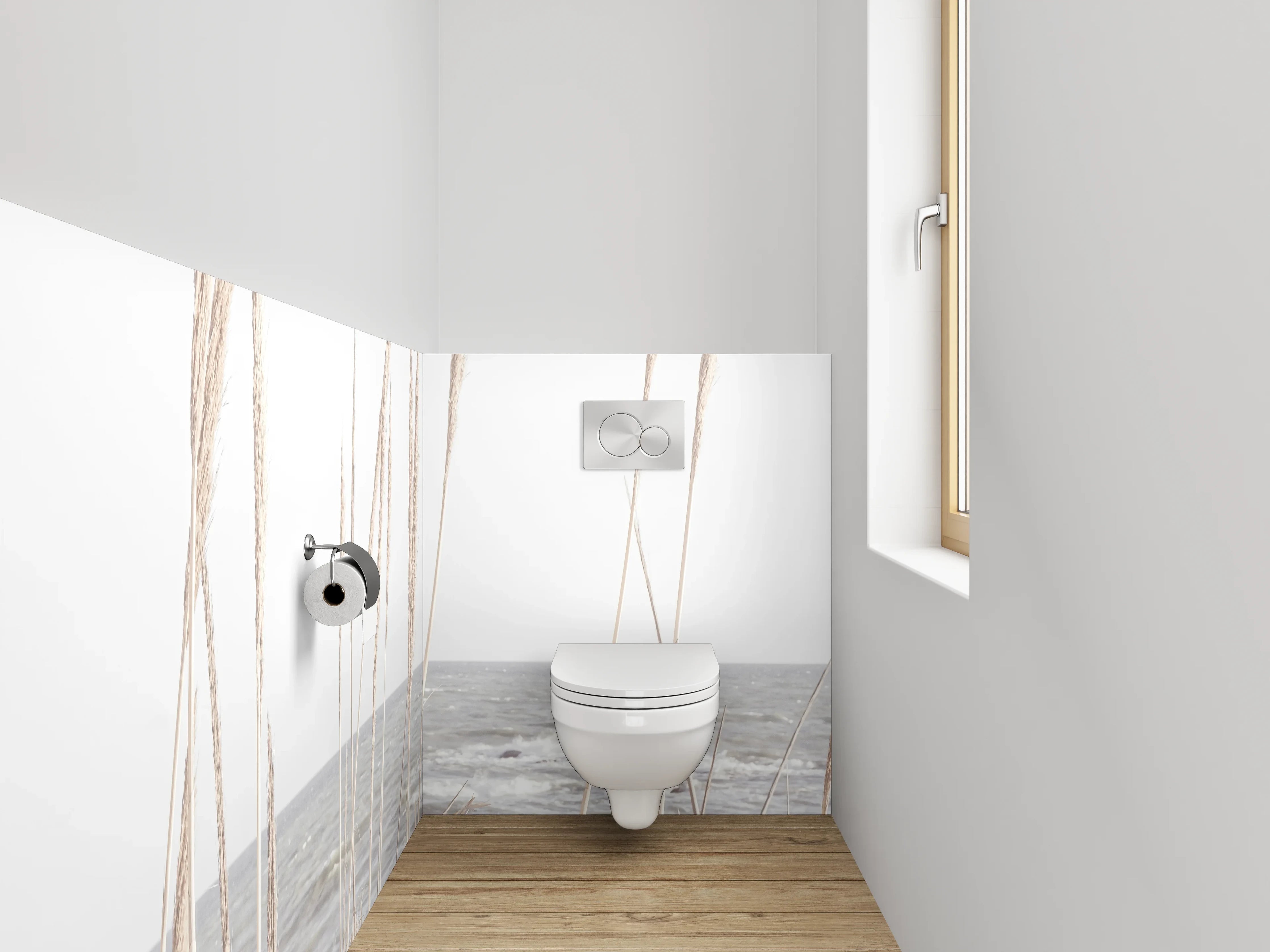 WC-Rückwand - Sanfte Dünen am ruhigen Meer