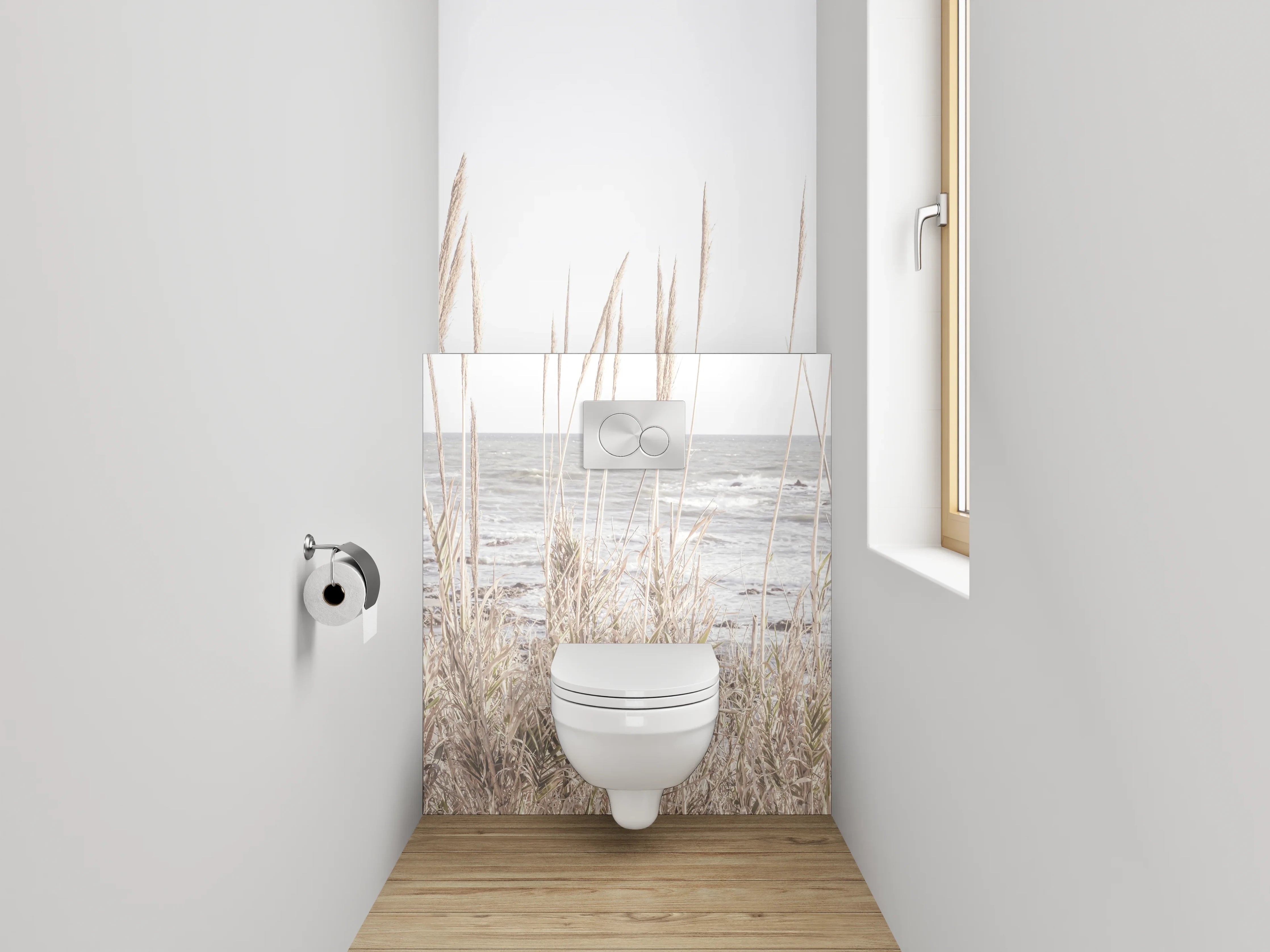 WC-Rückwand - Sanfte Dünen am ruhigen Meer