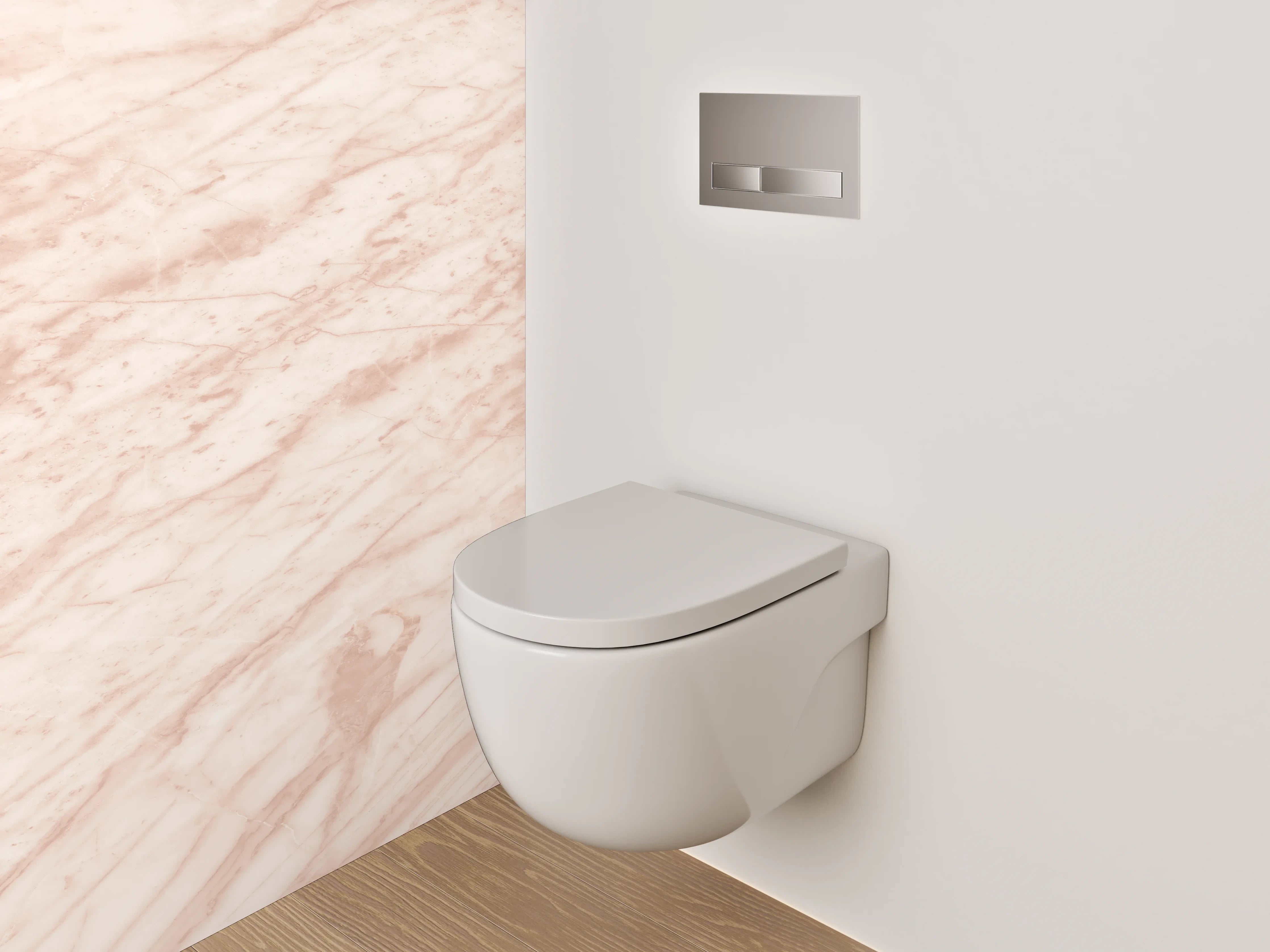 WC-Rückwand - Sanfte Hellrosa Marmor-Textur