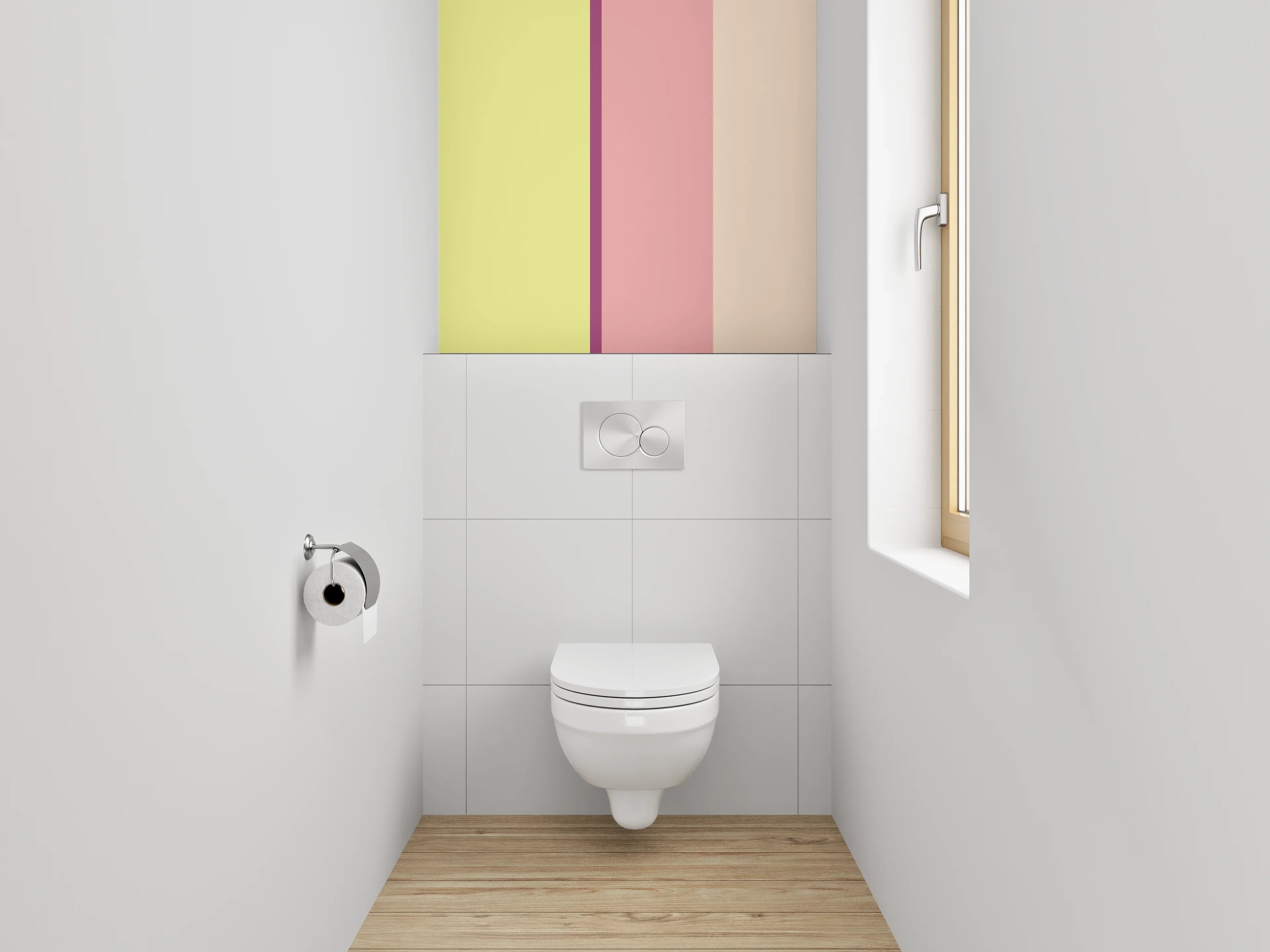 WC-Rückwand - Sanfte Pastellfarben Collage