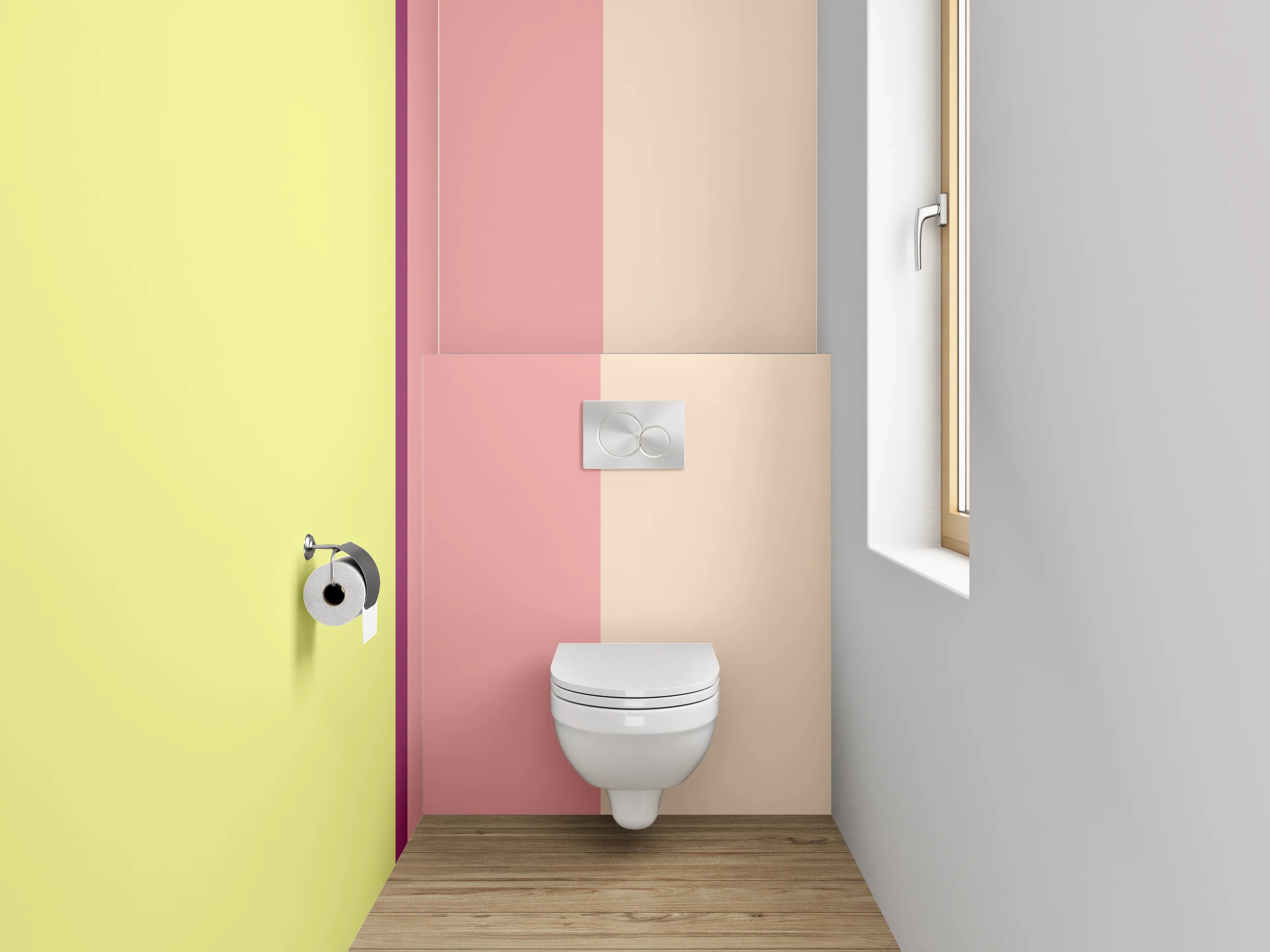 WC-Rückwand - Sanfte Pastellfarben Collage