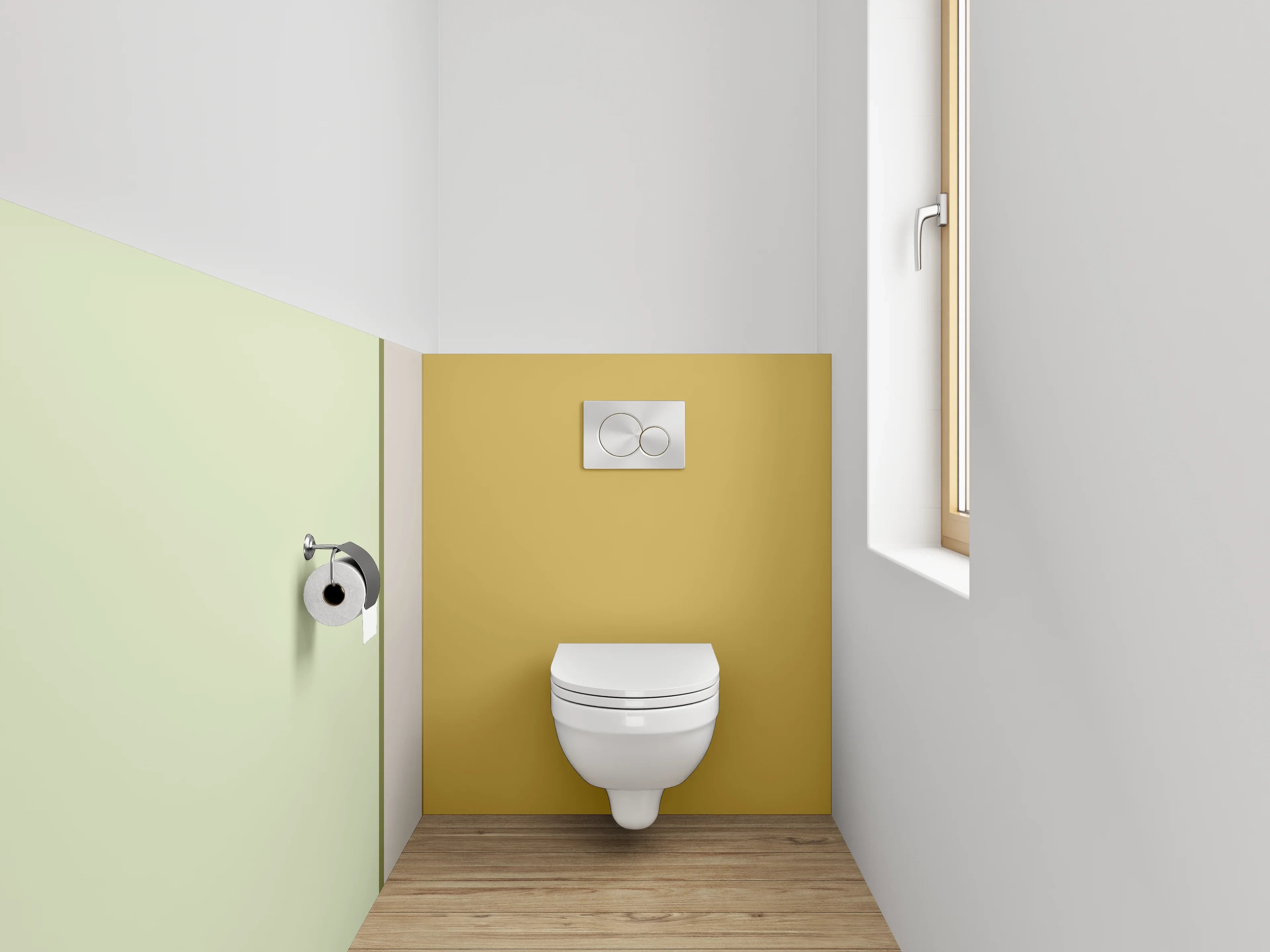 WC-Rückwand - Sanfte Pastellfarbige Streifen