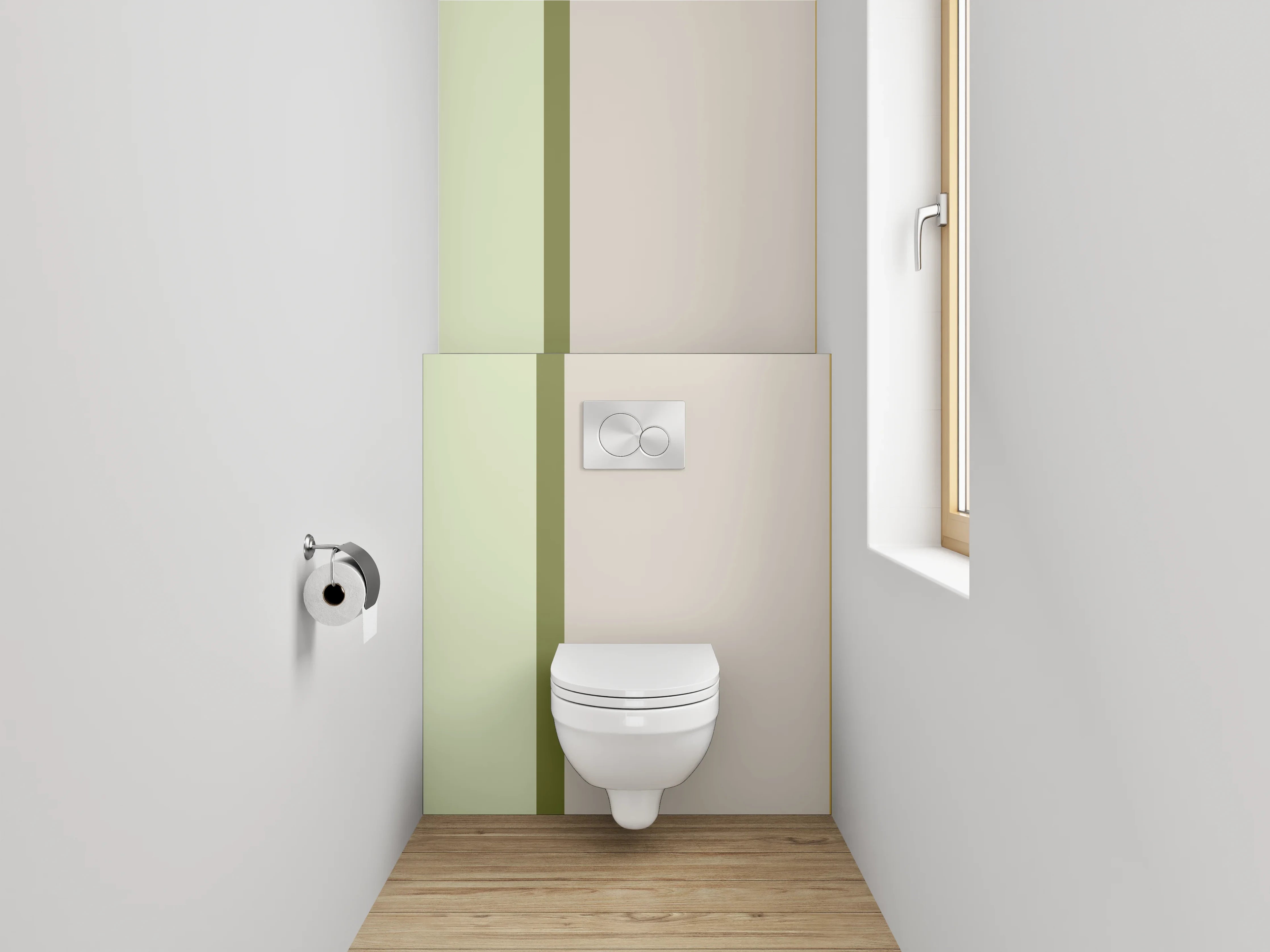 WC-Rückwand - Sanfte Pastellfarbige Streifen