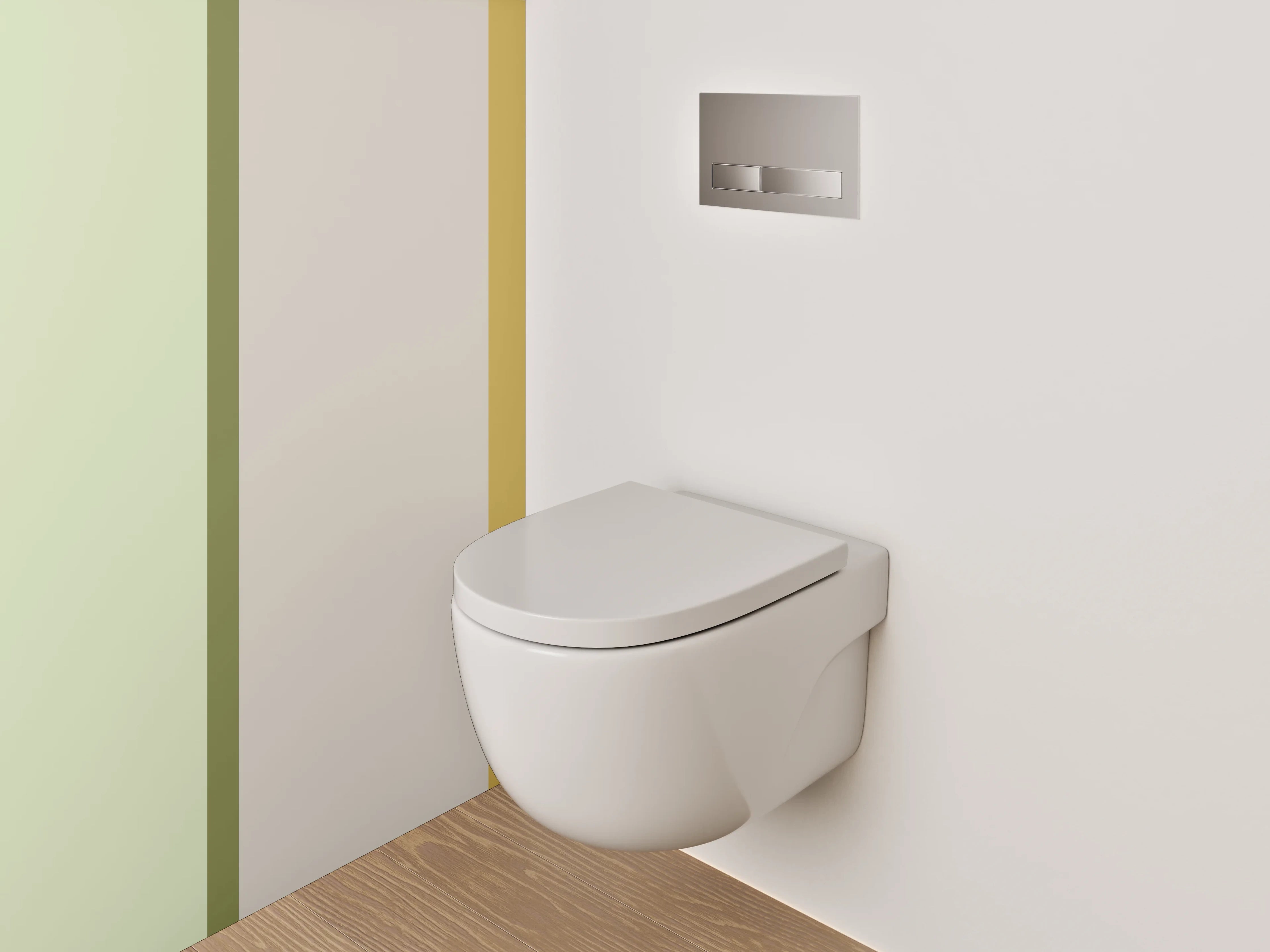WC-Rückwand - Sanfte Pastellfarbige Streifen