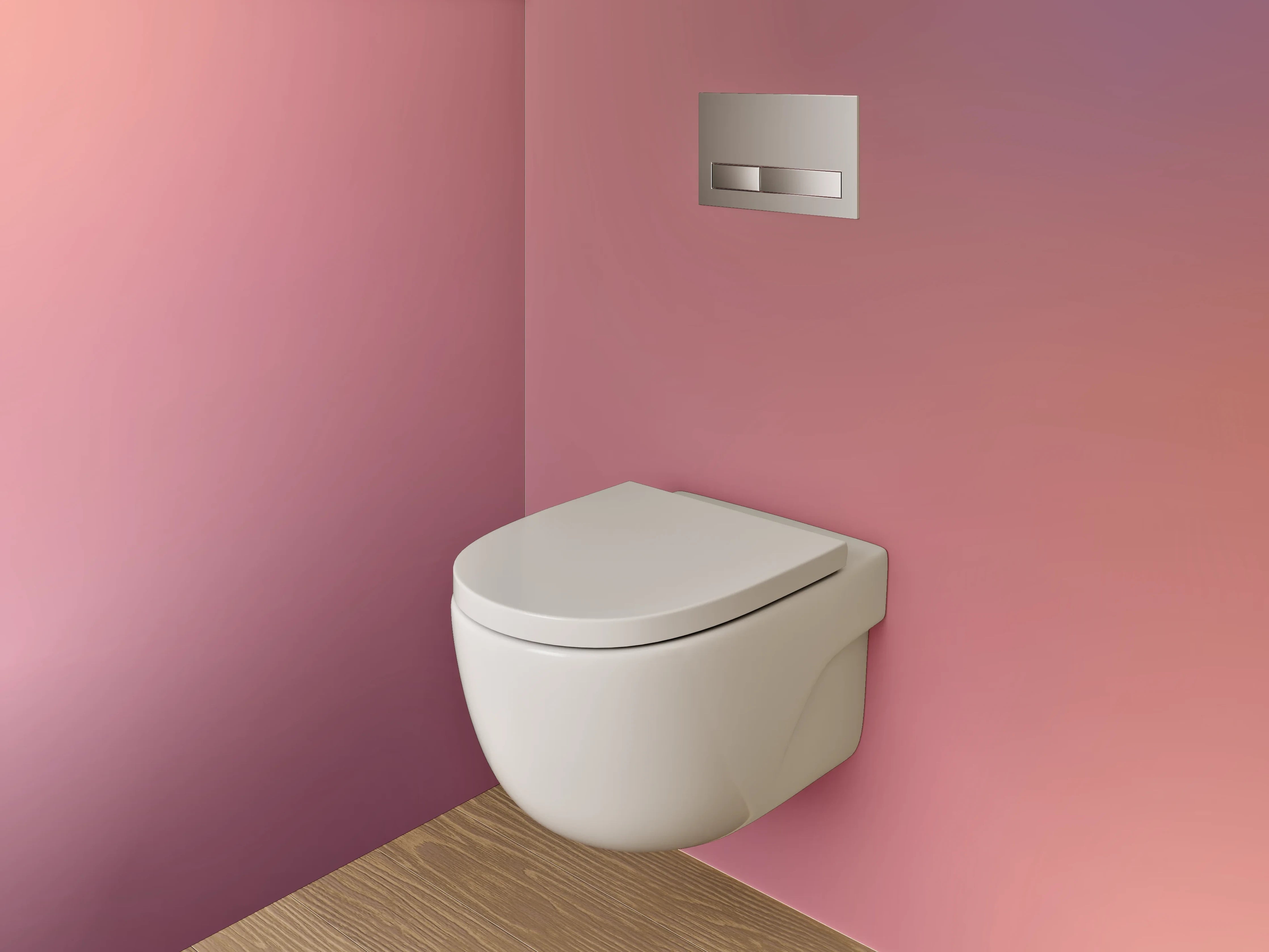 WC-Rückwand - Sanfte Rosé-Abstraktion für dein Badezimmer