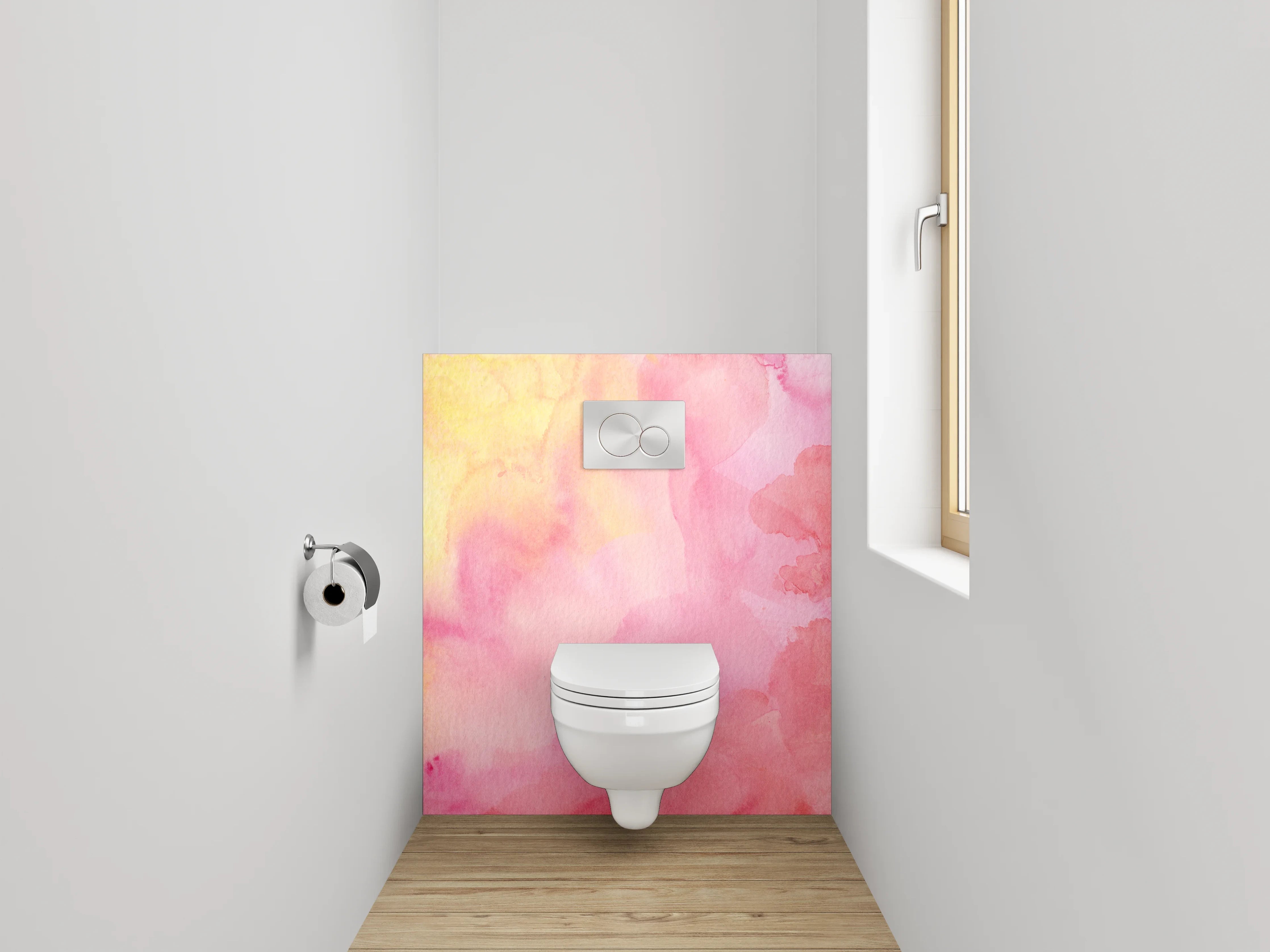 WC-Rückwand - Sanfte Wasserfarben-Aquarelltextur
