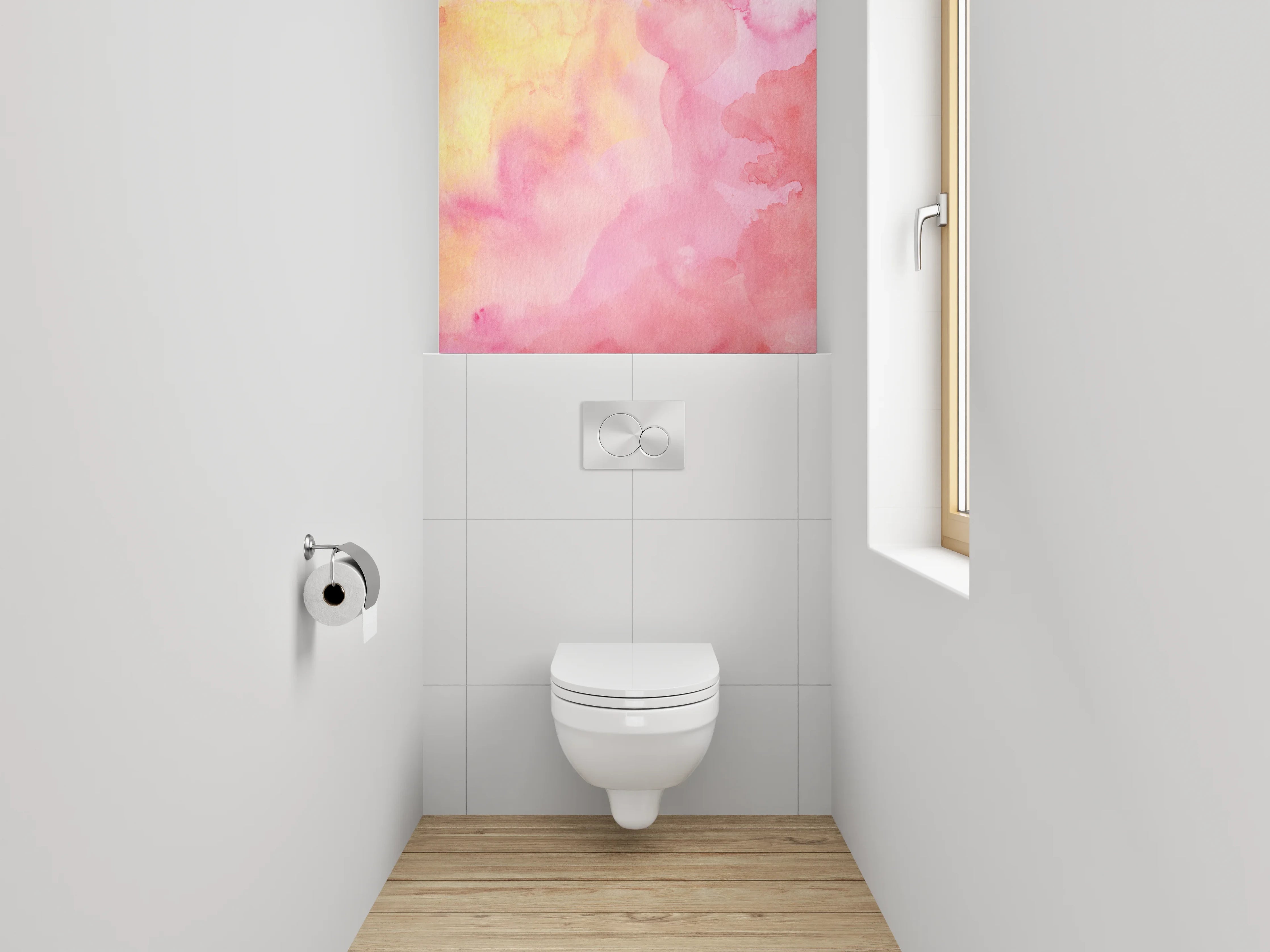 WC-Rückwand - Sanfte Wasserfarben-Aquarelltextur