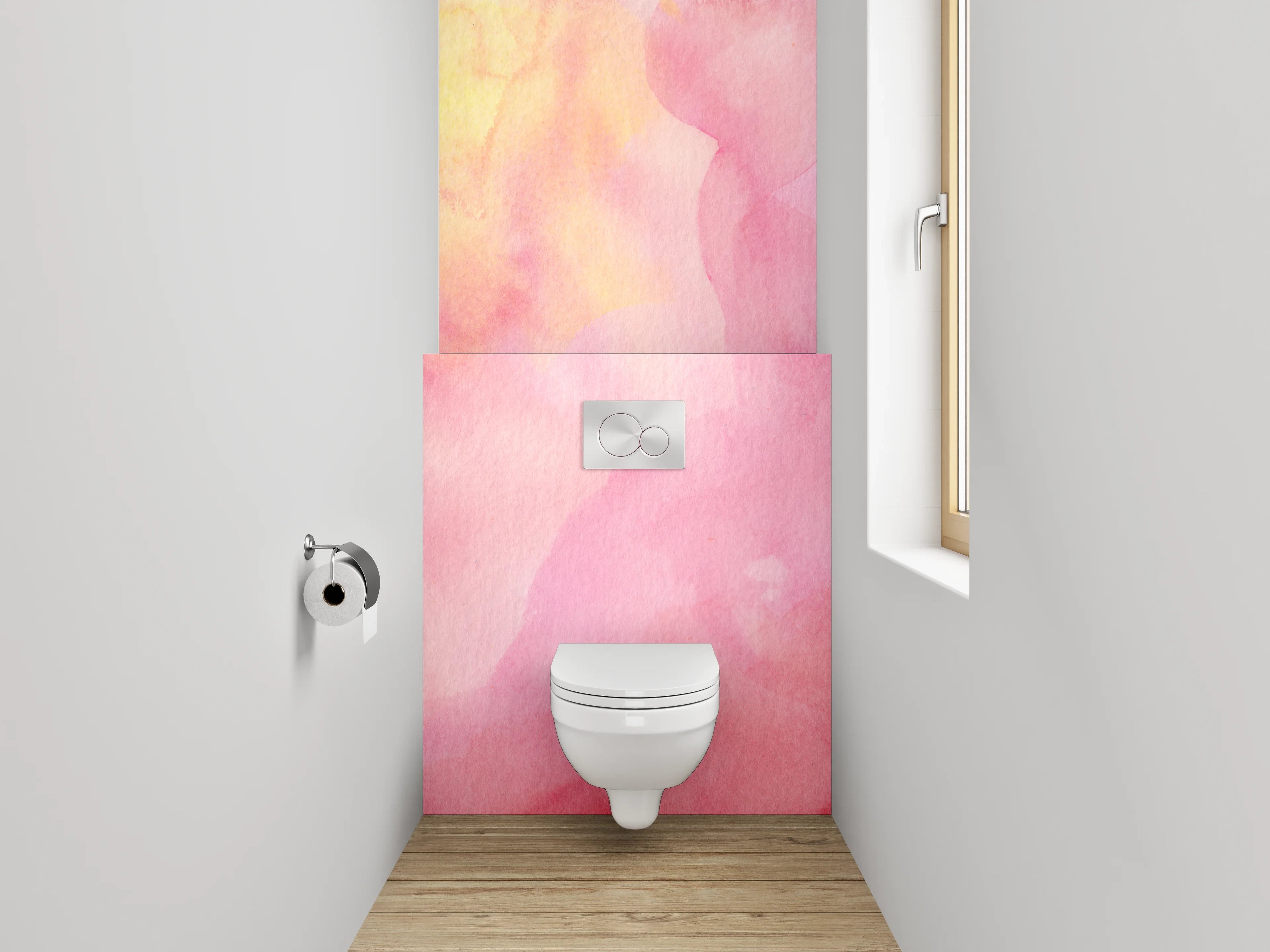 WC-Rückwand - Sanfte Wasserfarben-Aquarelltextur