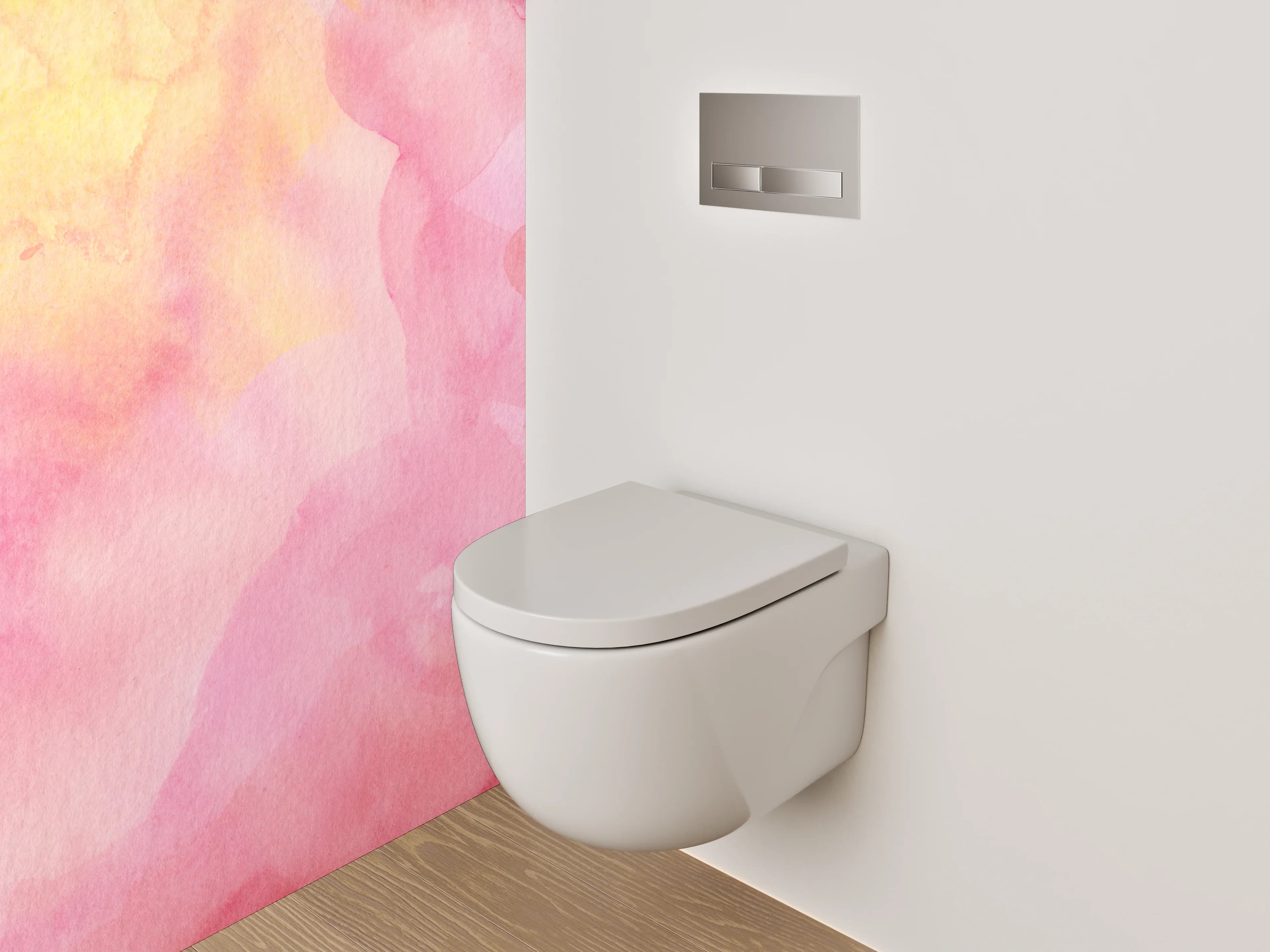 WC-Rückwand - Sanfte Wasserfarben-Aquarelltextur