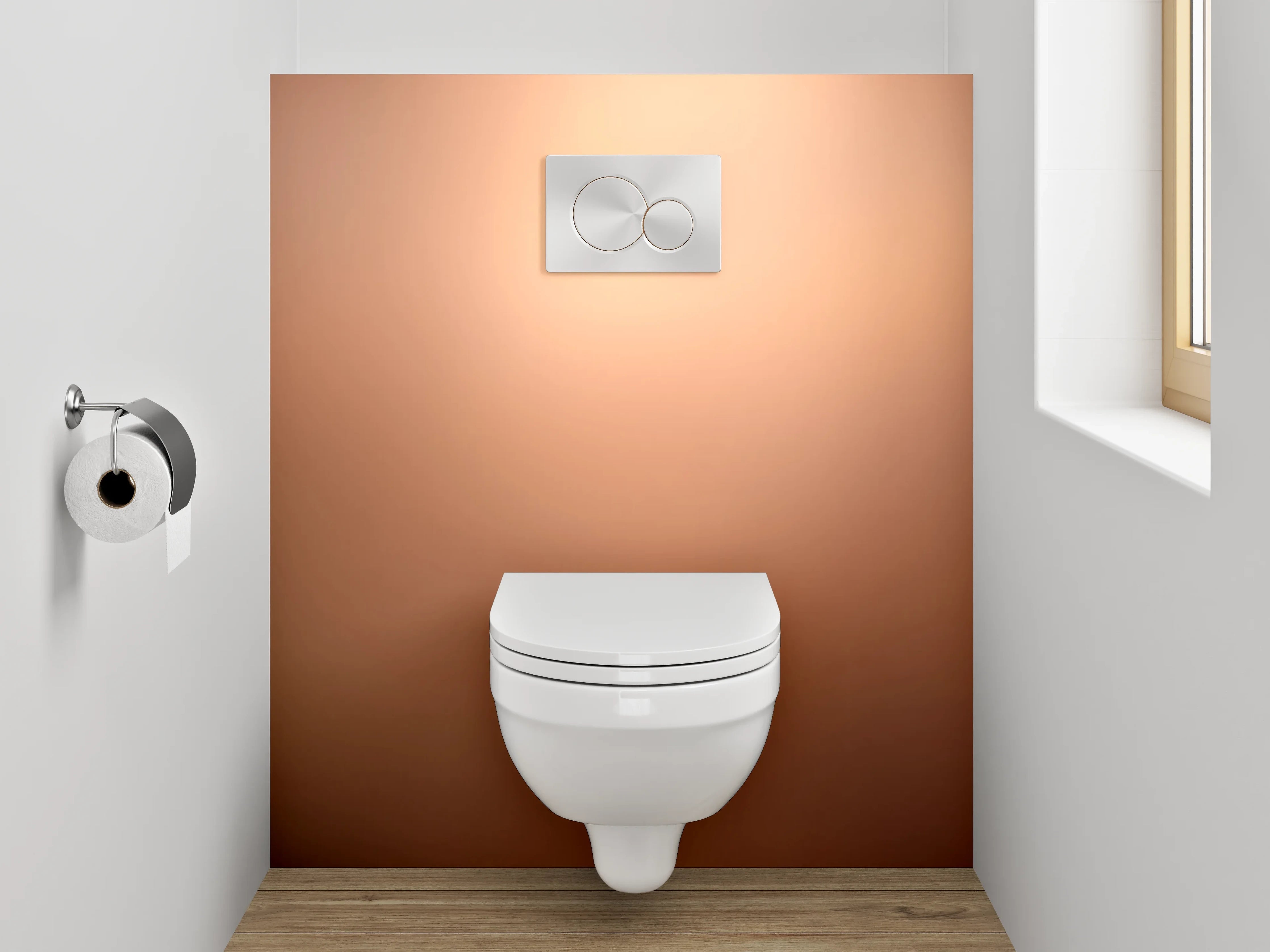 WC-Rückwand - Sanfte braune Farbverläufe