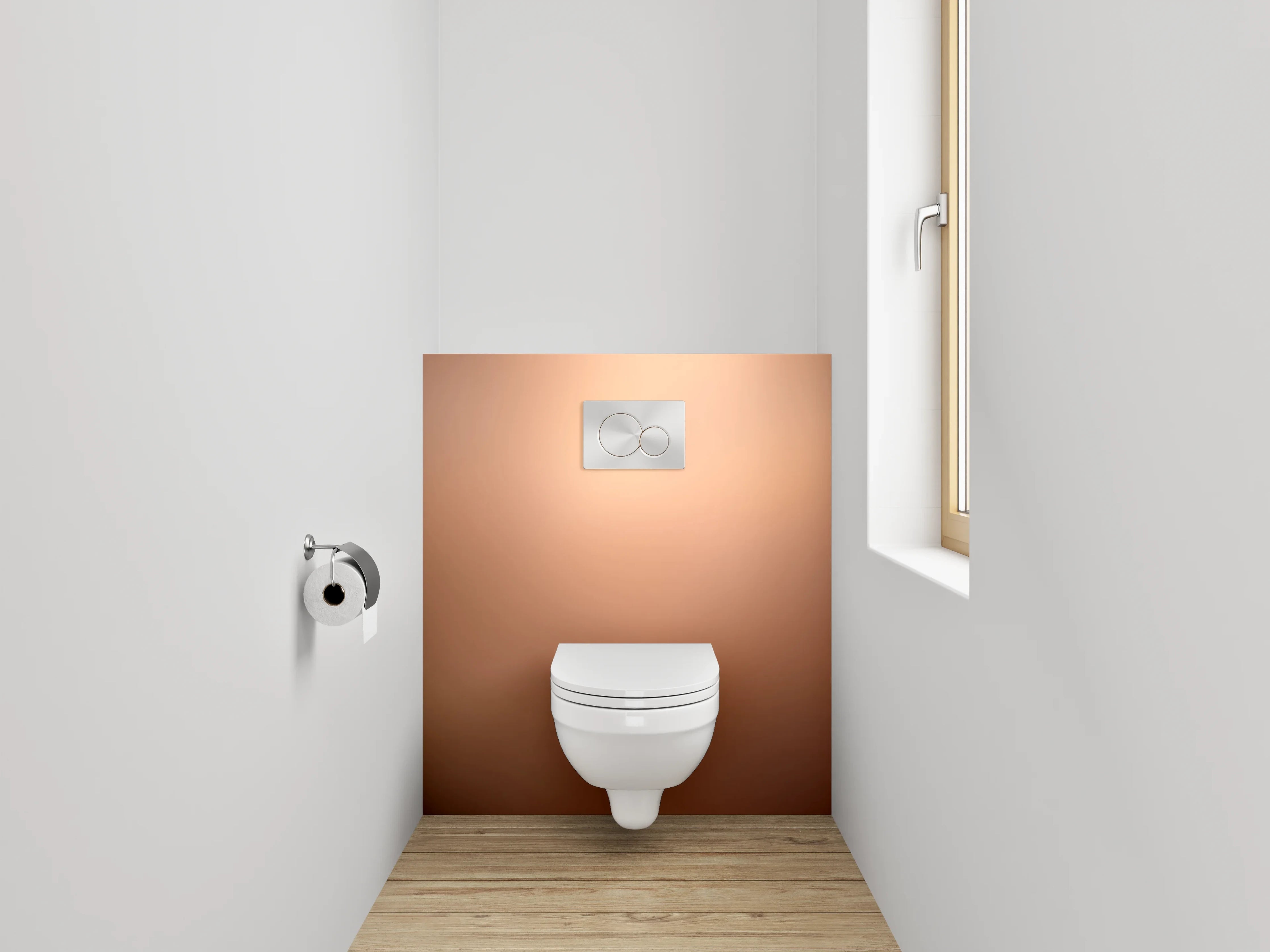 WC-Rückwand - Sanfte braune Farbverläufe