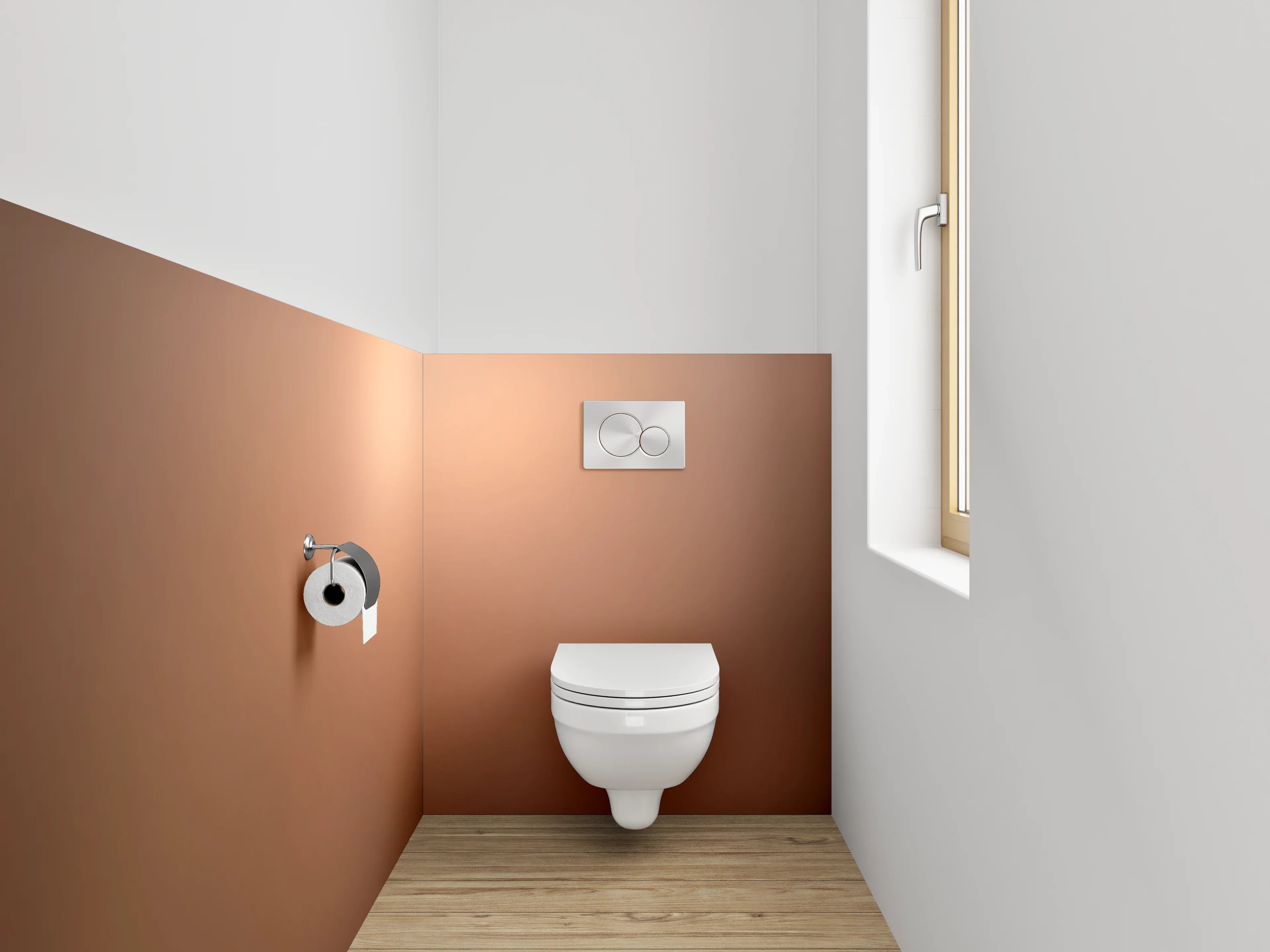 WC-Rückwand - Sanfte braune Farbverläufe