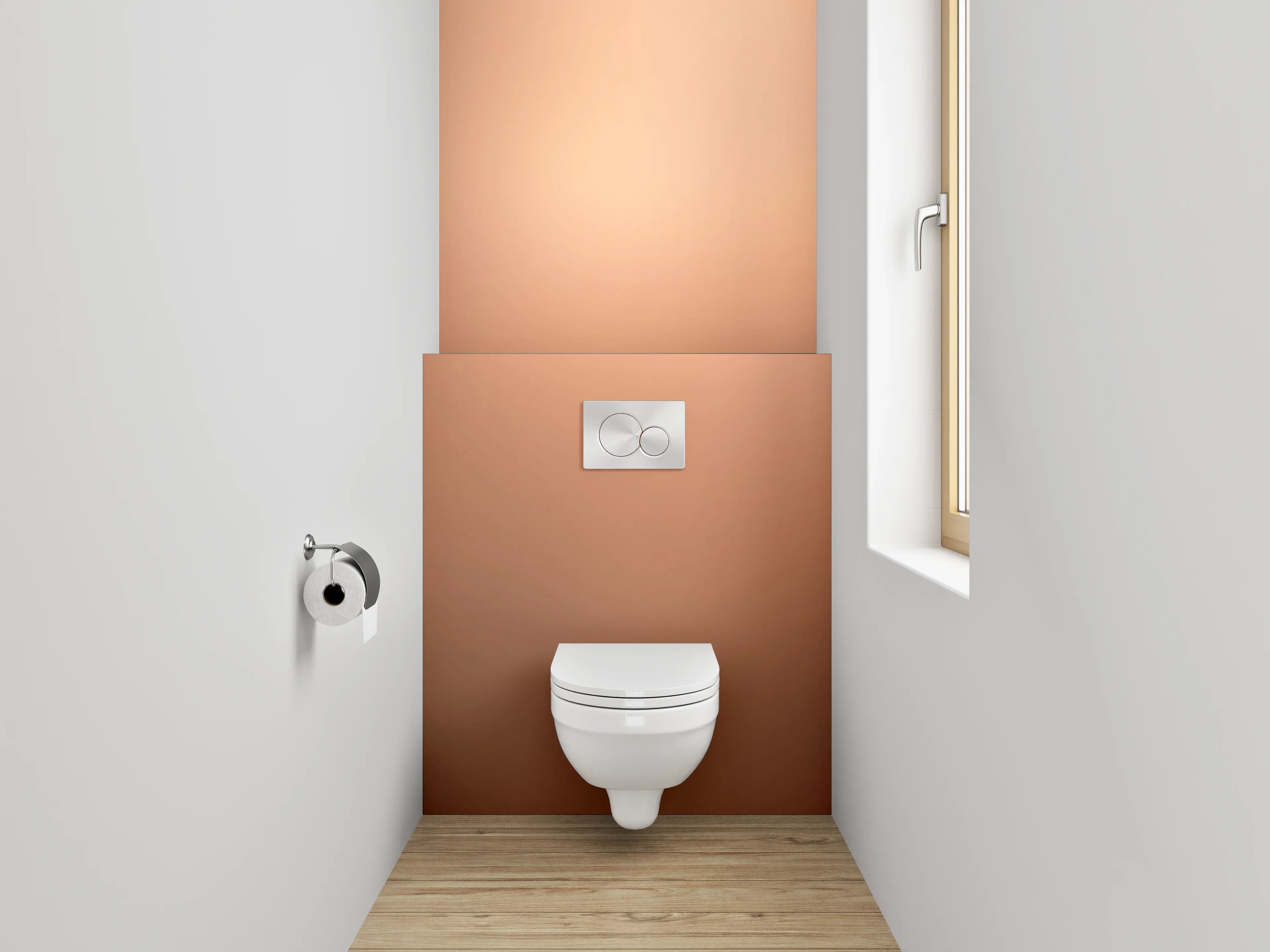 WC-Rückwand - Sanfte braune Farbverläufe