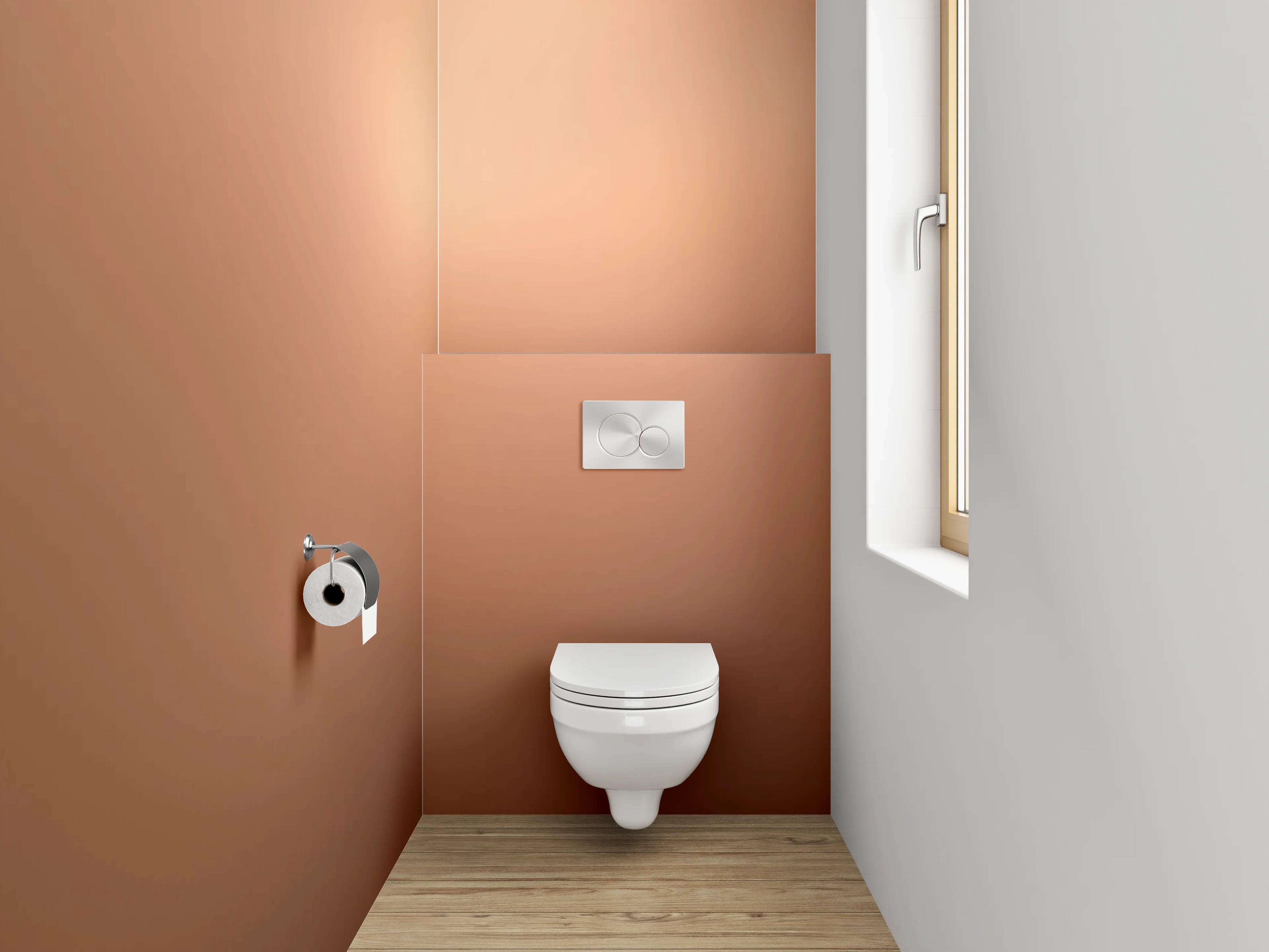 WC-Rückwand - Sanfte braune Farbverläufe