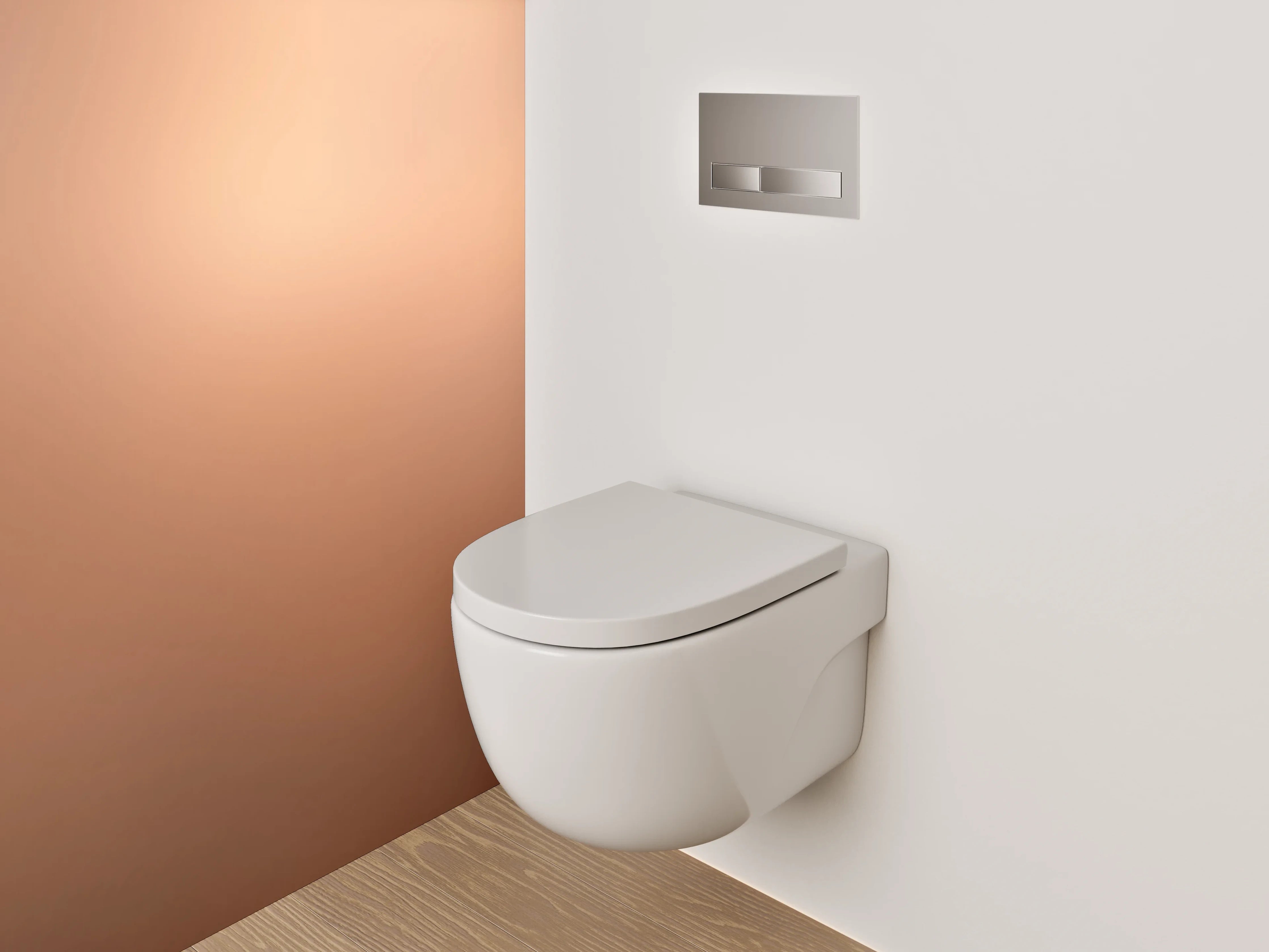 WC-Rückwand - Sanfte braune Farbverläufe