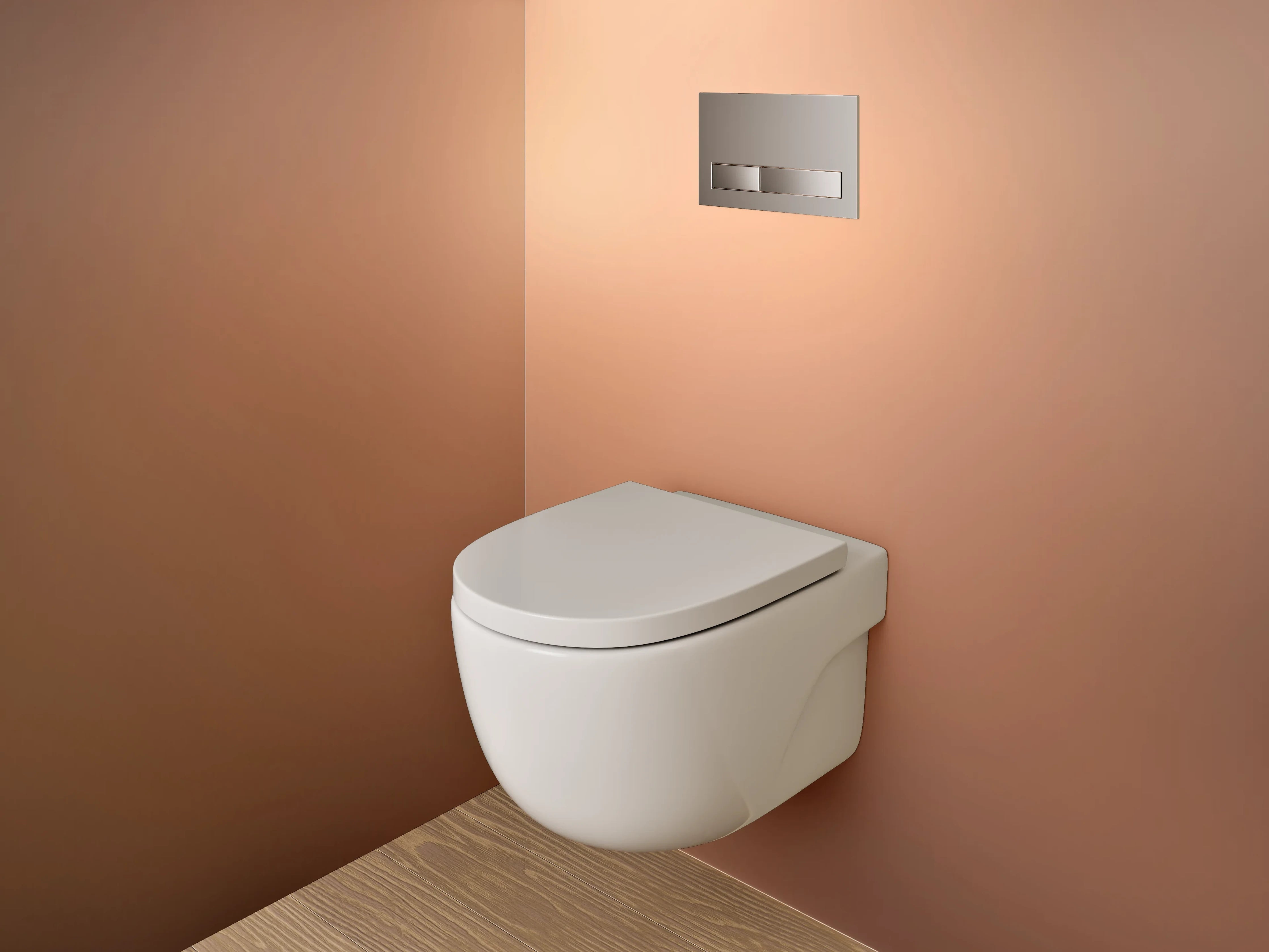 WC-Rückwand - Sanfte braune Farbverläufe