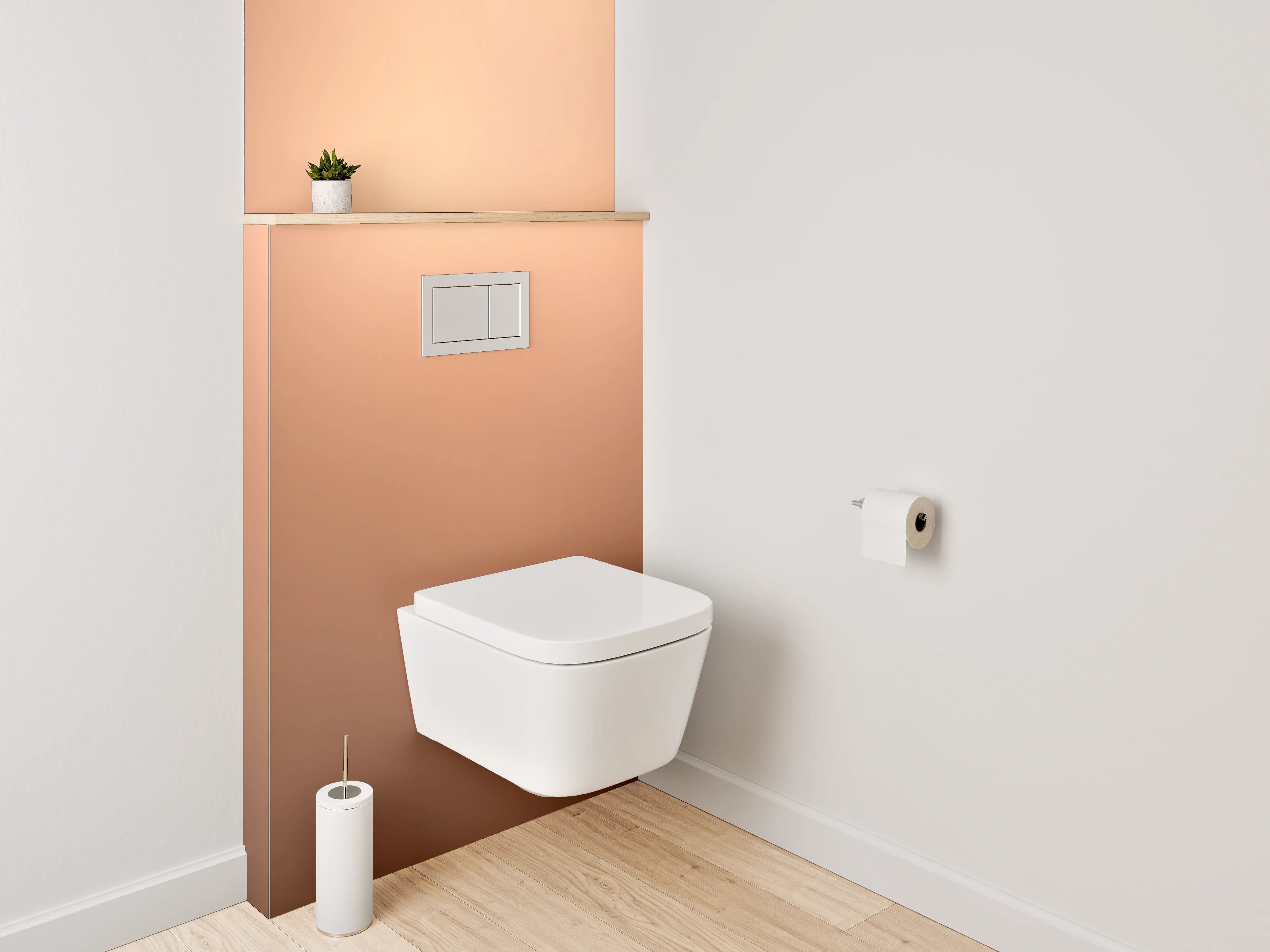 WC-Rückwand - Sanfte braune Farbverläufe