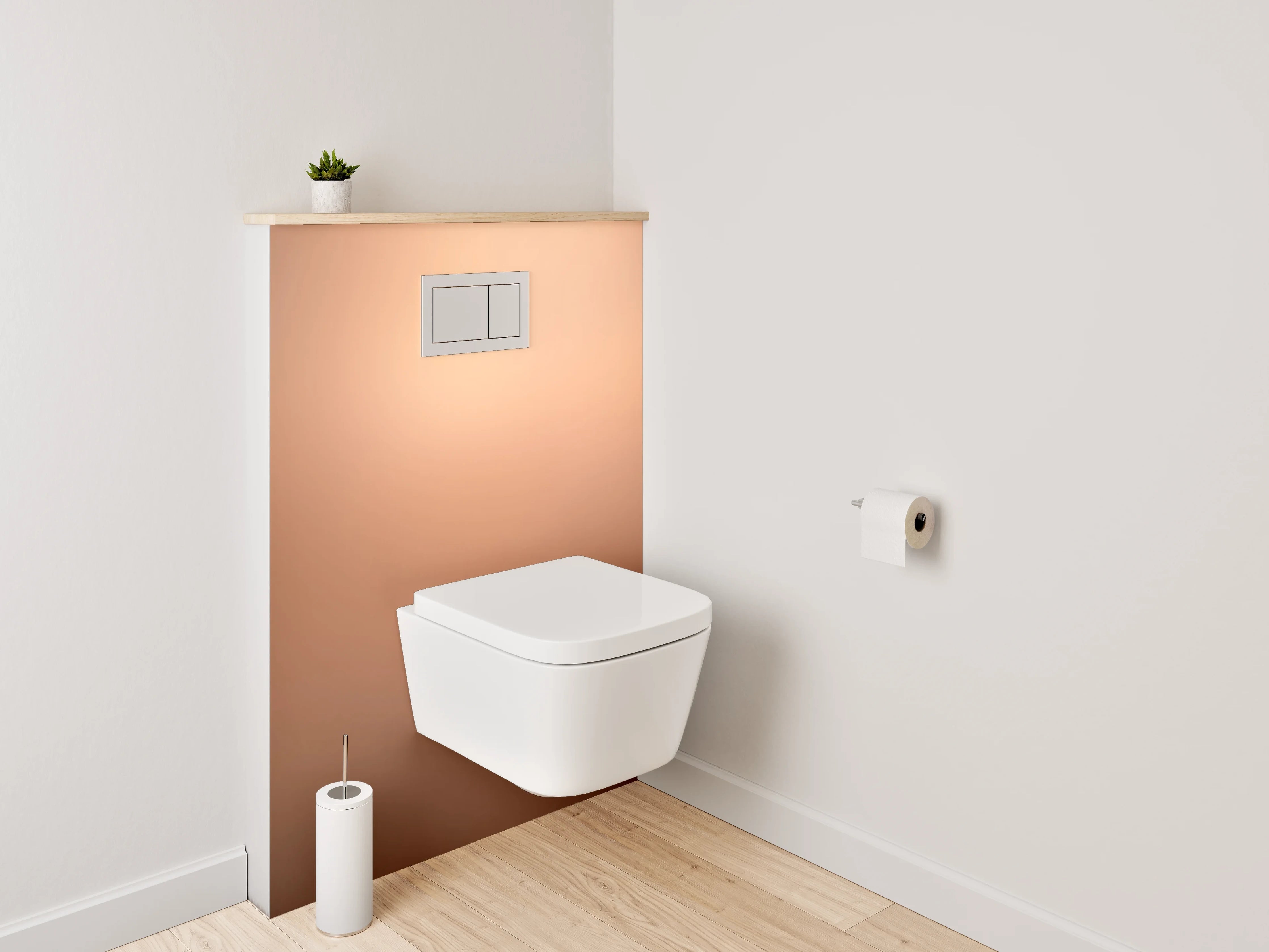 WC-Rückwand - Sanfte braune Farbverläufe