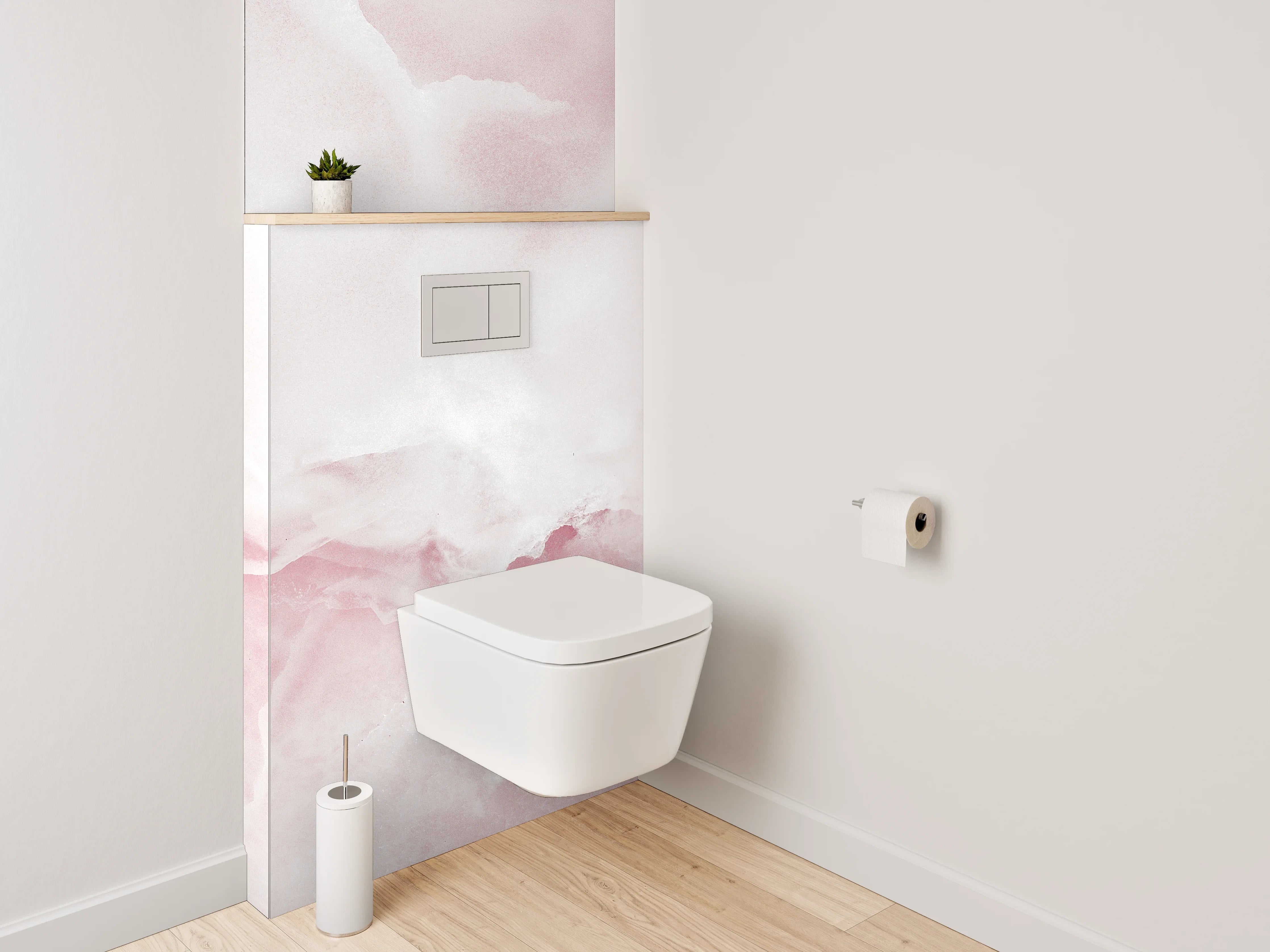 WC-Rückwand - Sanfte rosa Marmor-Textur