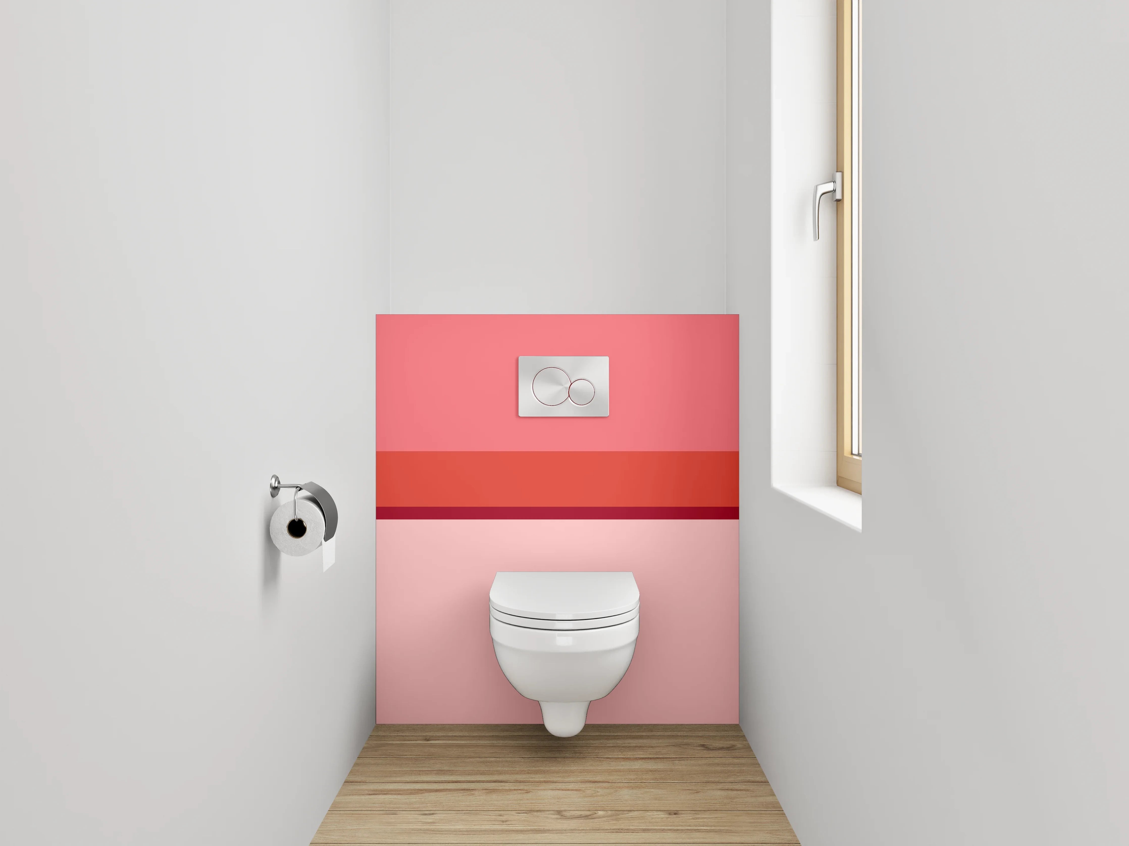 WC-Rückwand - Sanfter Farbverlauf in Rosé-Tönen
