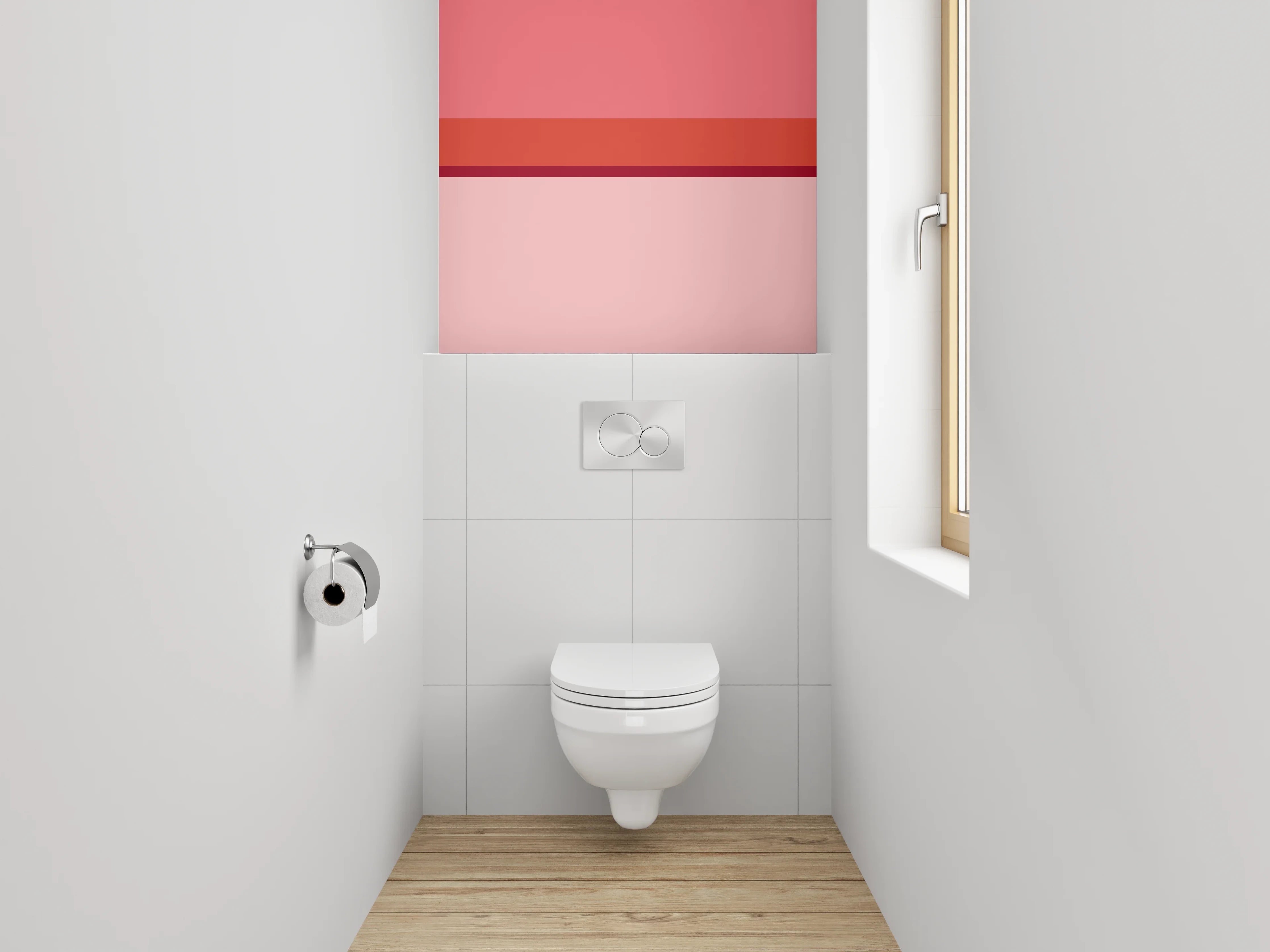 WC-Rückwand - Sanfter Farbverlauf in Rosé-Tönen