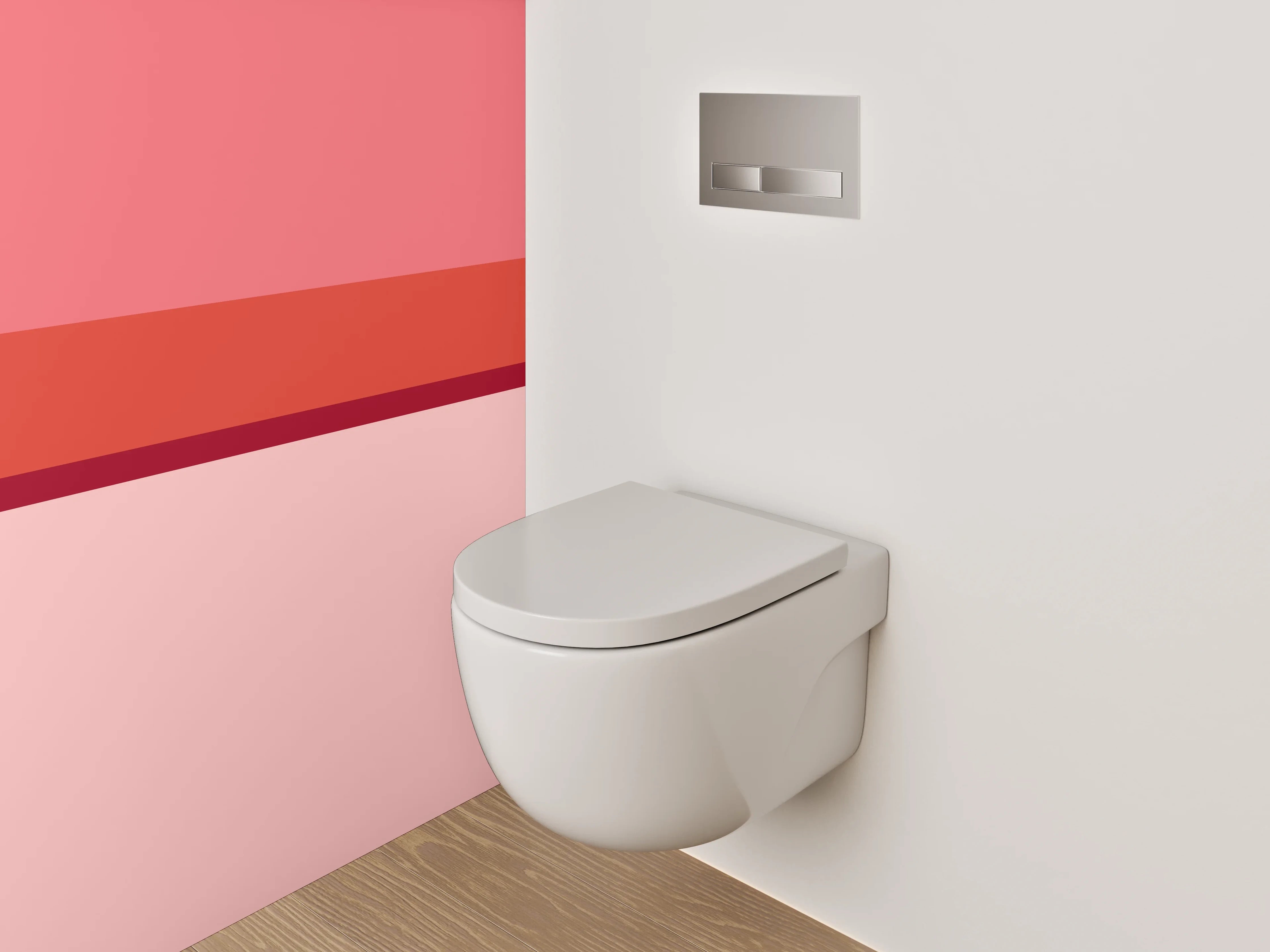 WC-Rückwand - Sanfter Farbverlauf in Rosé-Tönen