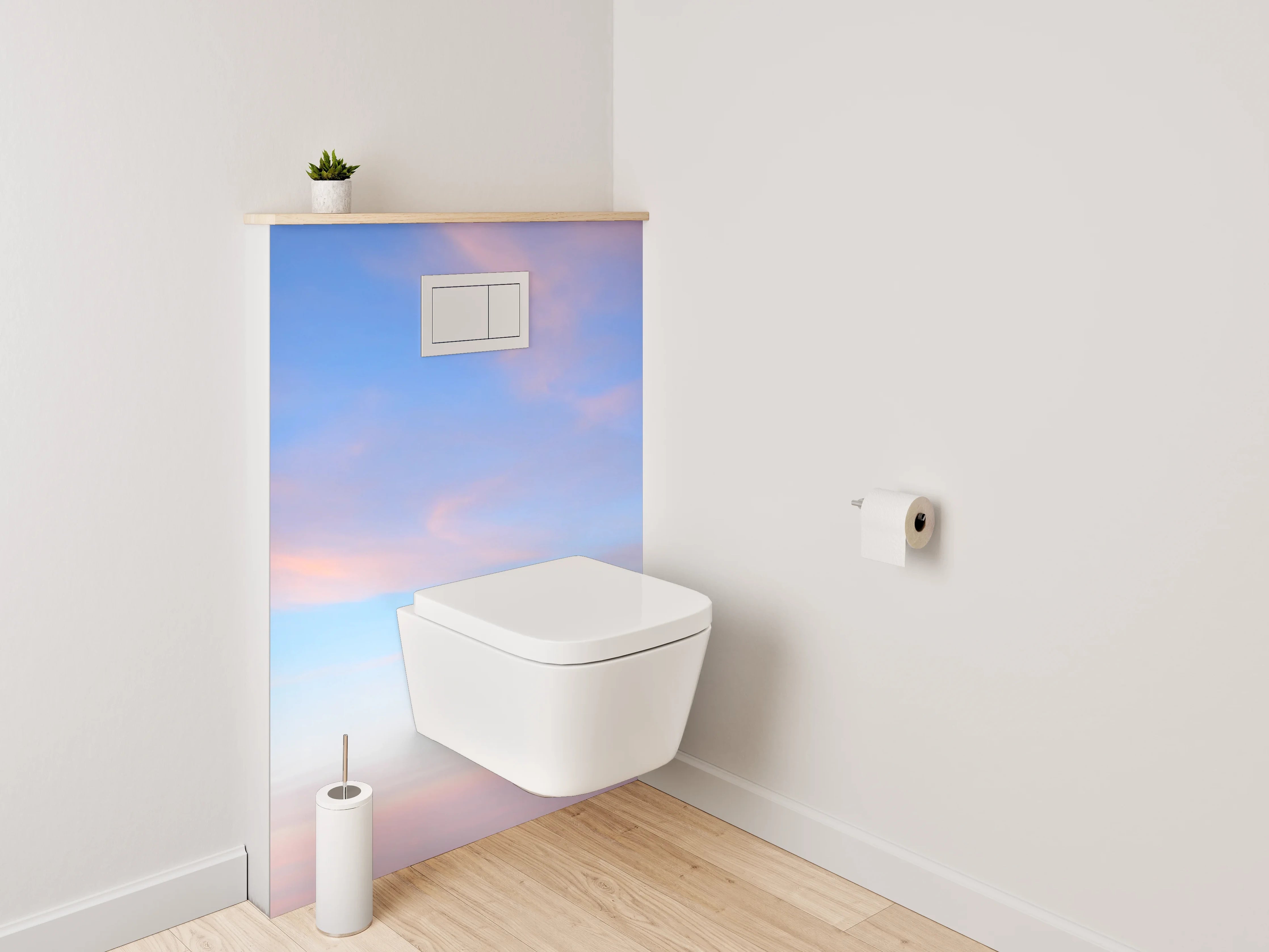 WC-Rückwand - Sanfter Himmel in Pastellfarben