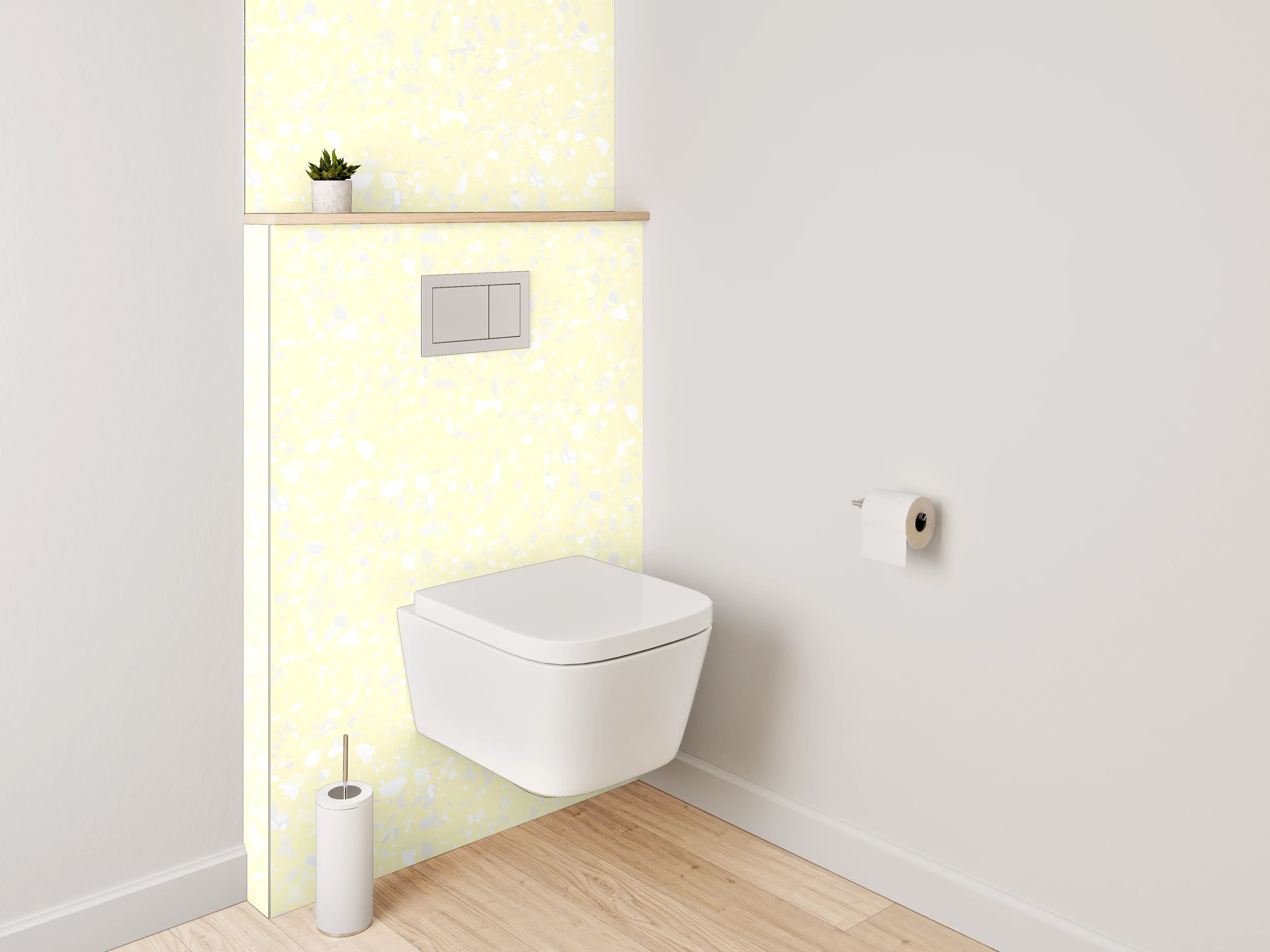 WC-Rückwand - Sanftes Creme Muster Wanddesign
