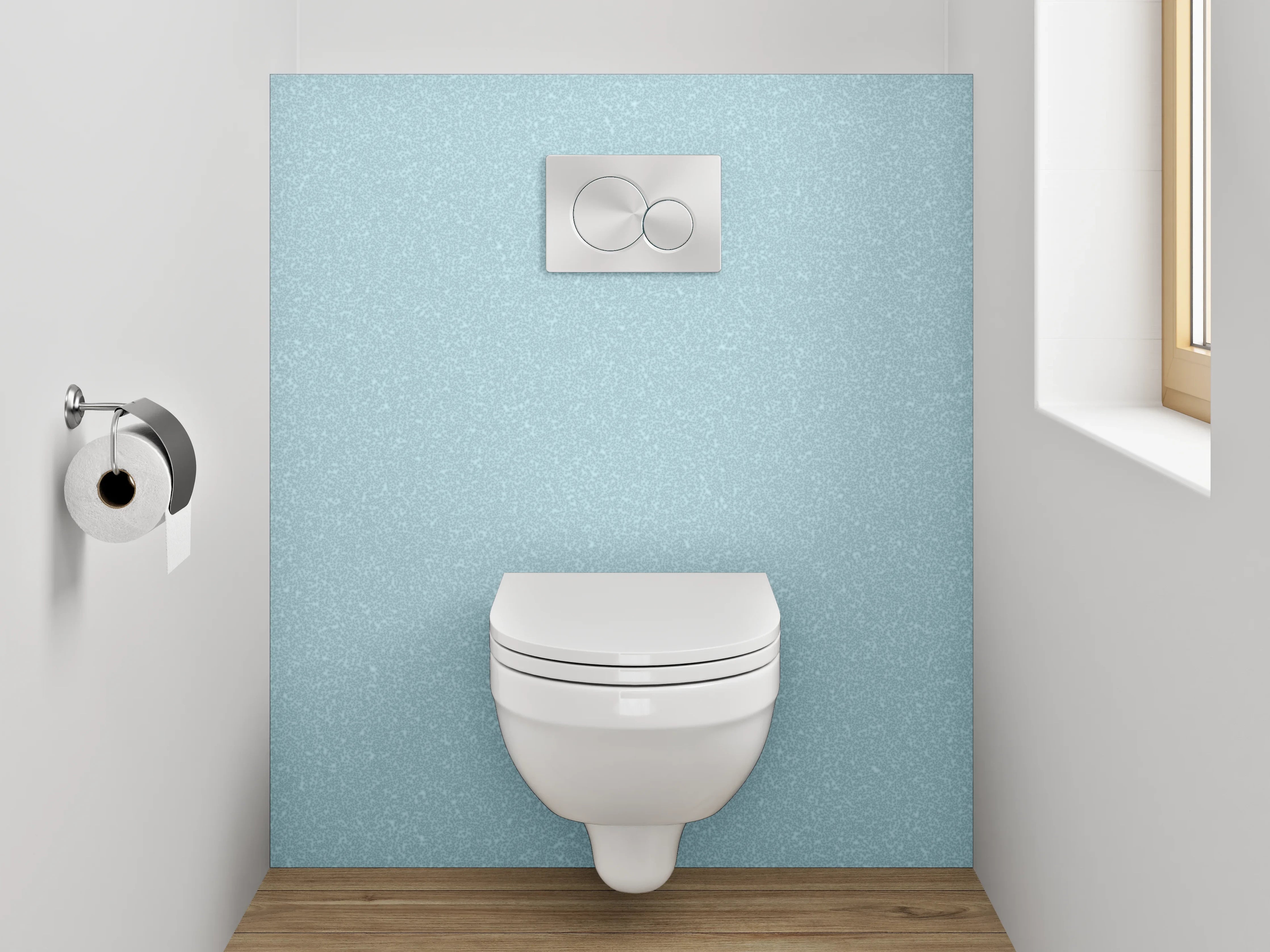 WC-Rückwand - Sanftes Hellblau Struktur-Design