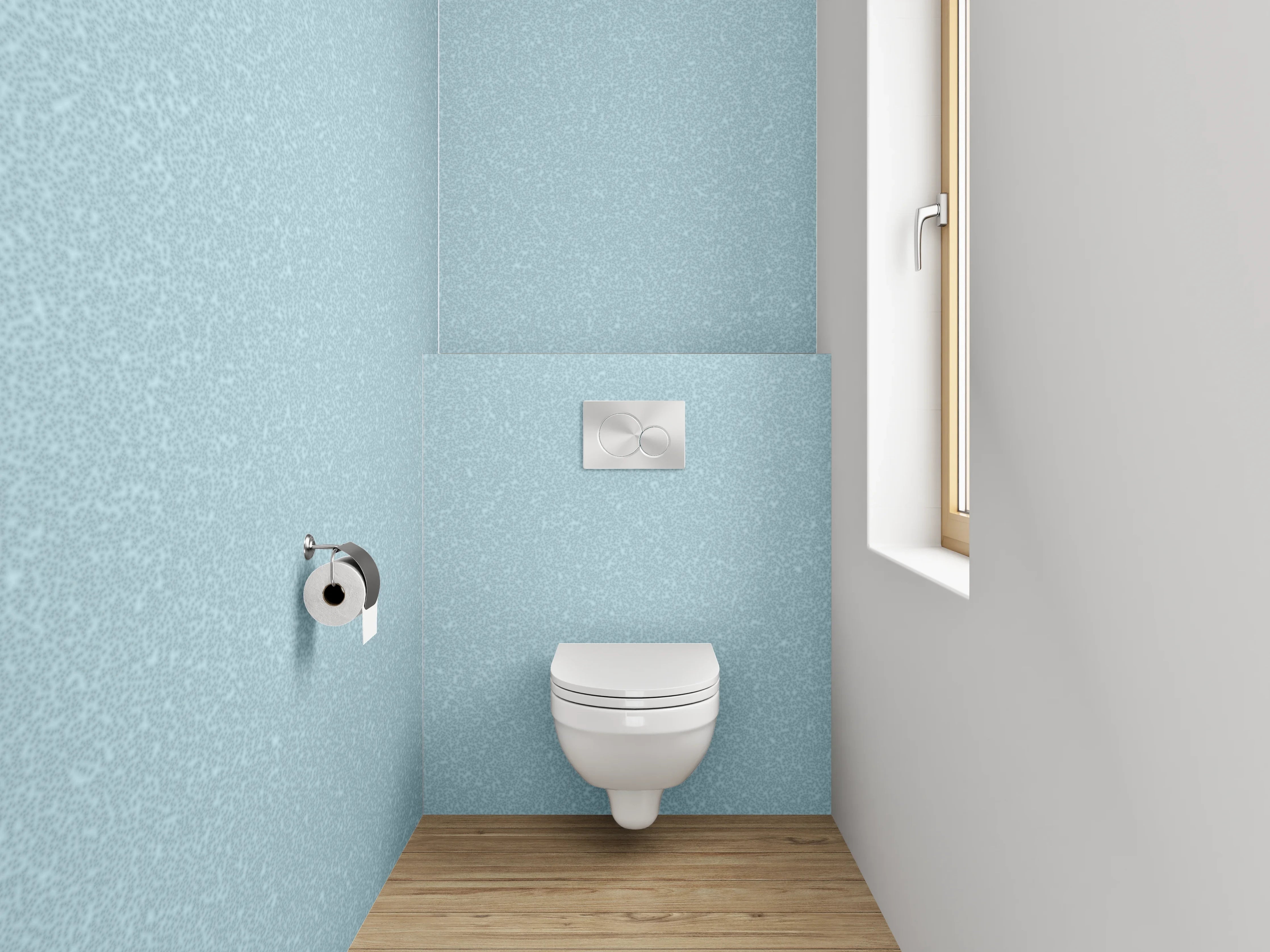 WC-Rückwand - Sanftes Hellblau Struktur-Design