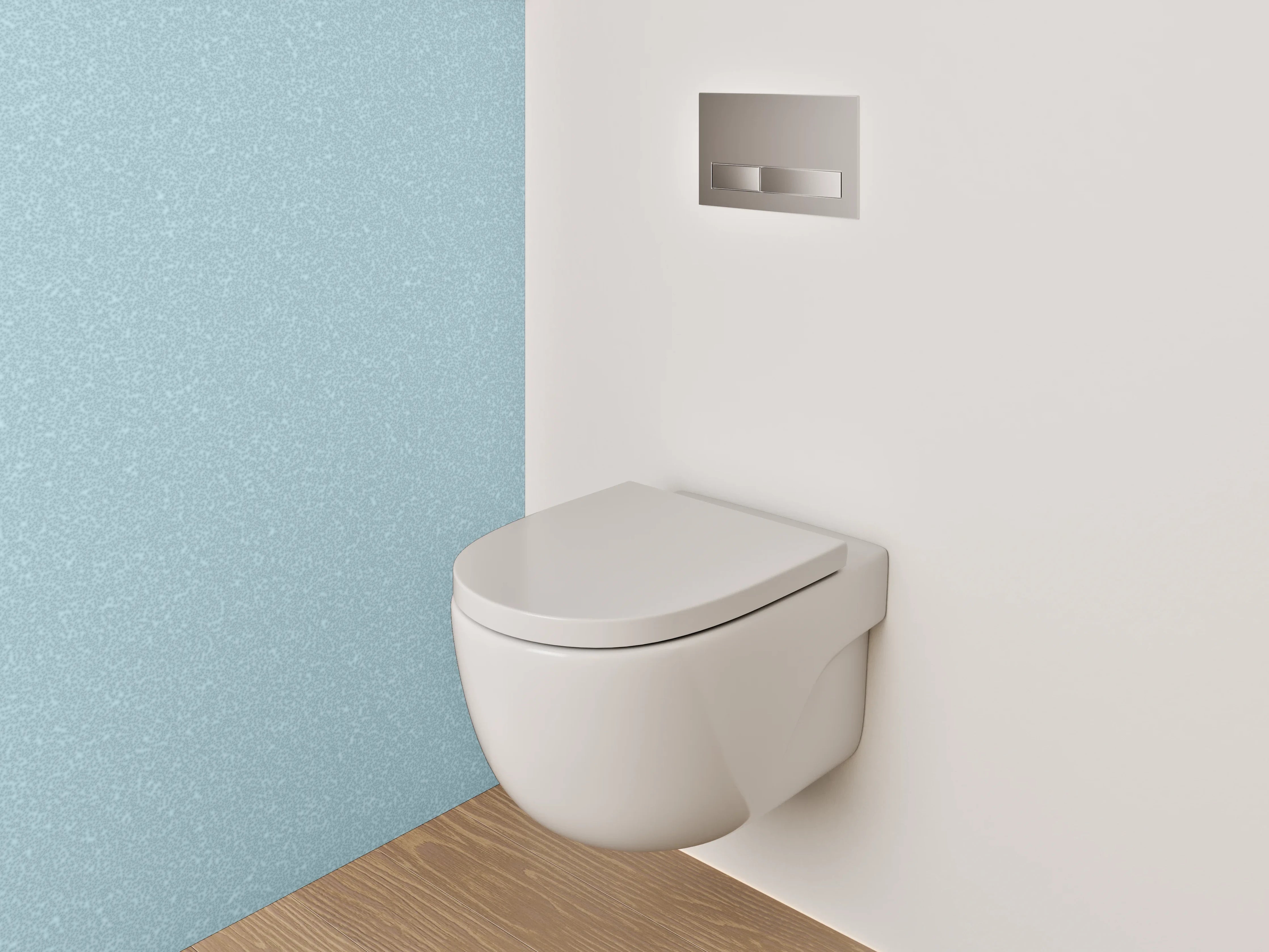WC-Rückwand - Sanftes Hellblau Struktur-Design
