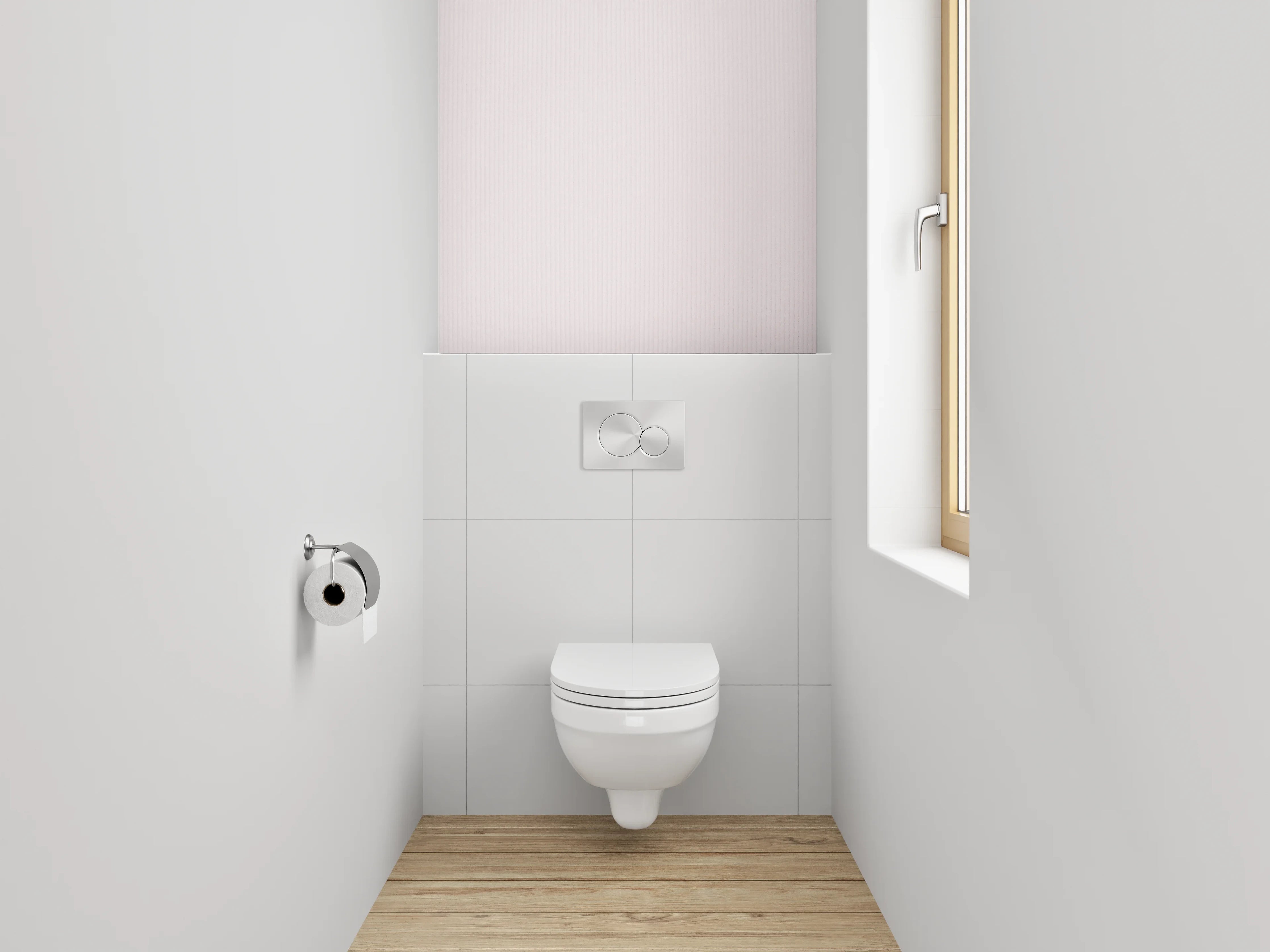 WC-Rückwand - Sanftes Rosa – Dezente Wandgestaltung