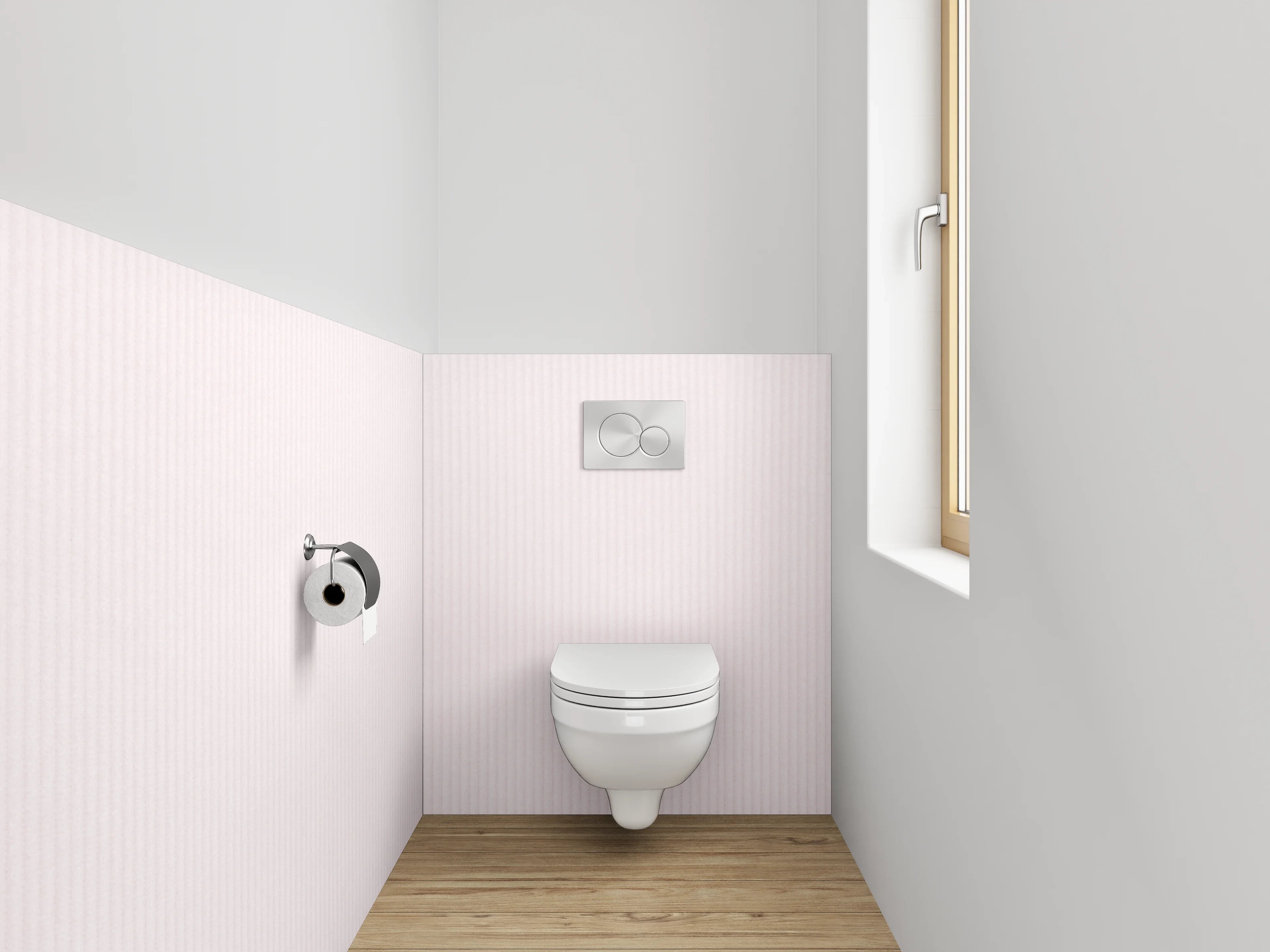 WC-Rückwand - Sanftes Rosa – Dezente Wandgestaltung