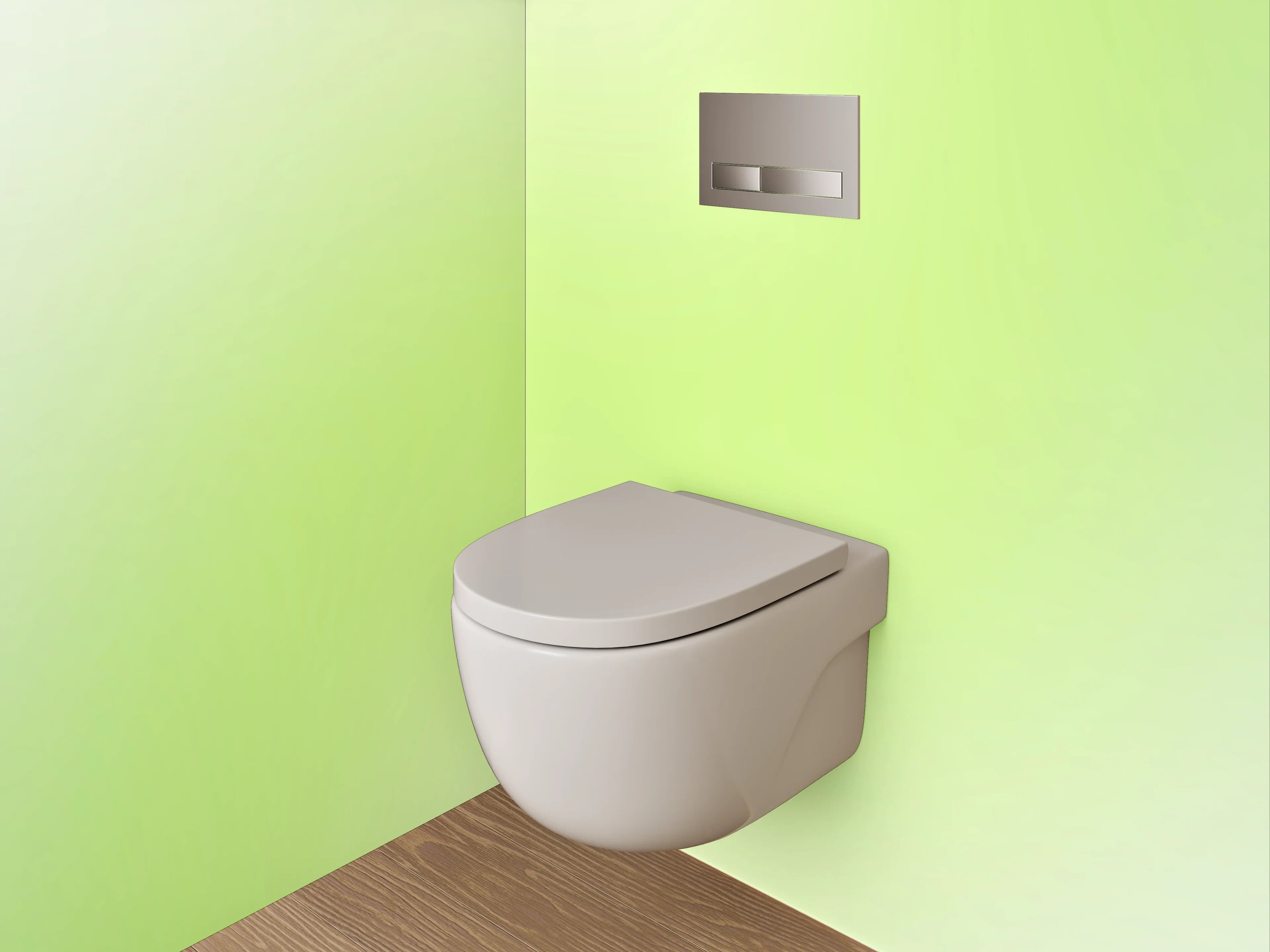 WC-Rückwand - Sanftes frisches Grün Aquarell