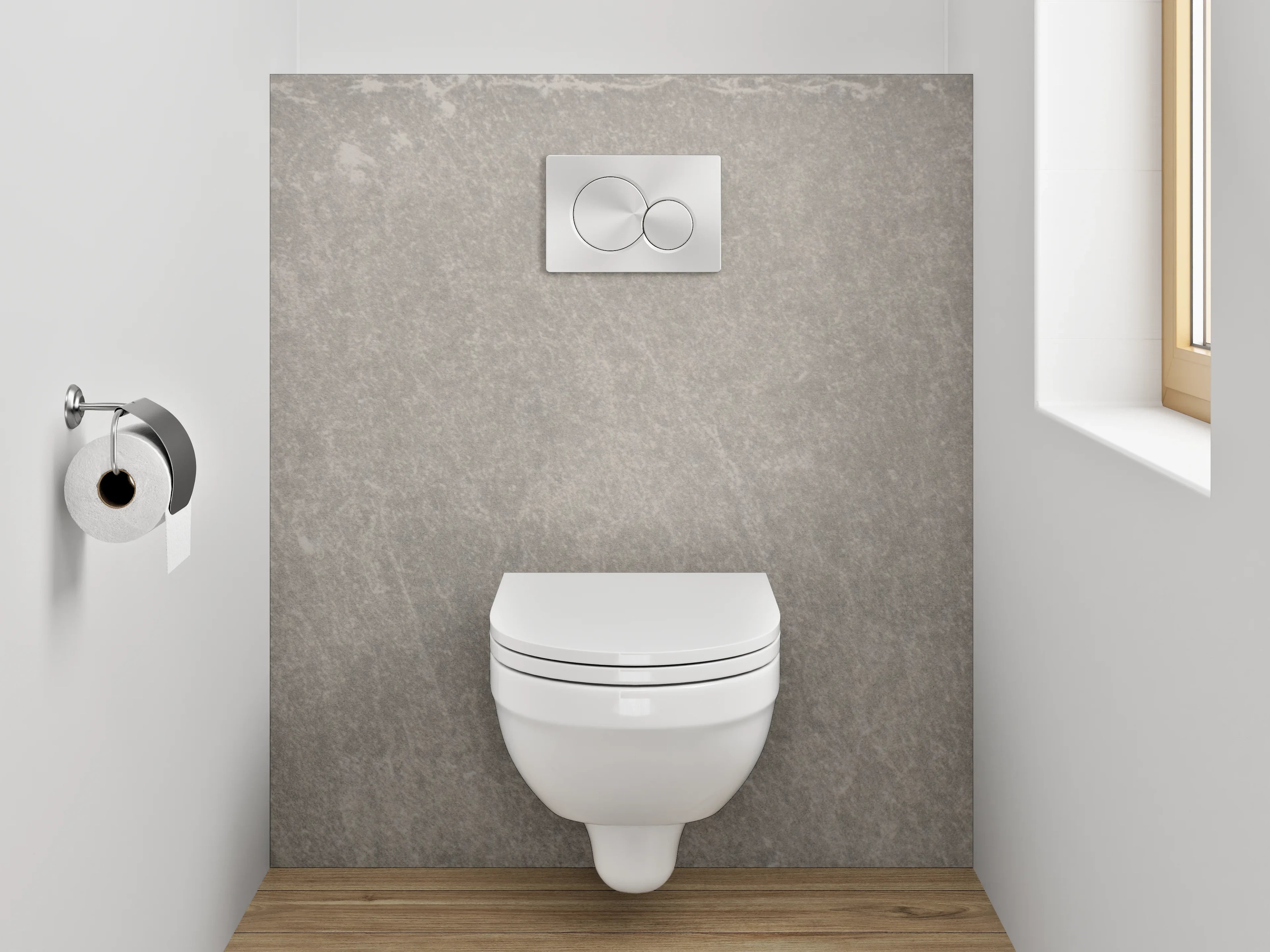 WC-Rückwand - Schiefergraue Steinoptik-Fliese modern