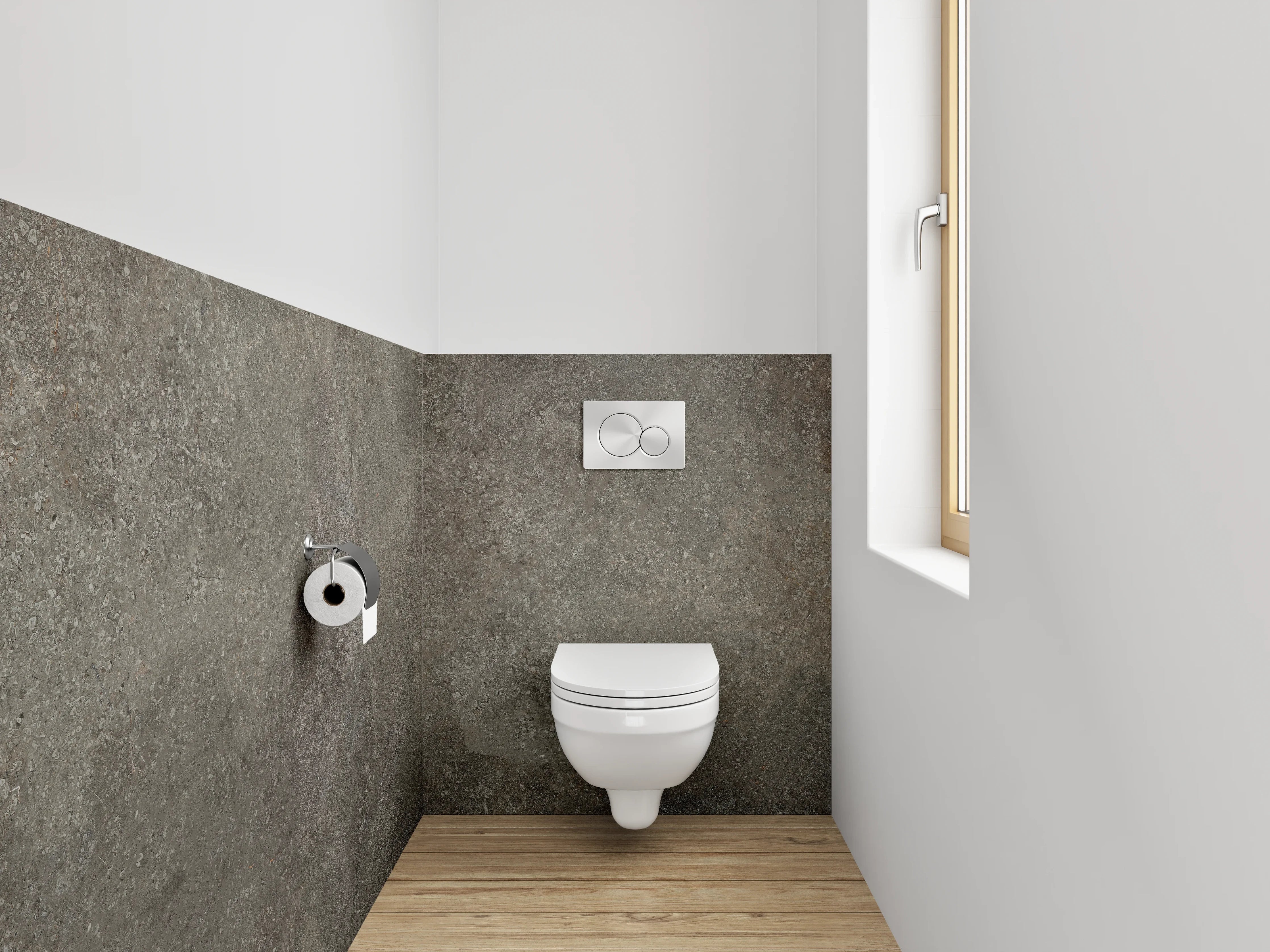 WC-Rückwand - Schieferoptik Braun-Grau Fliesen-Look