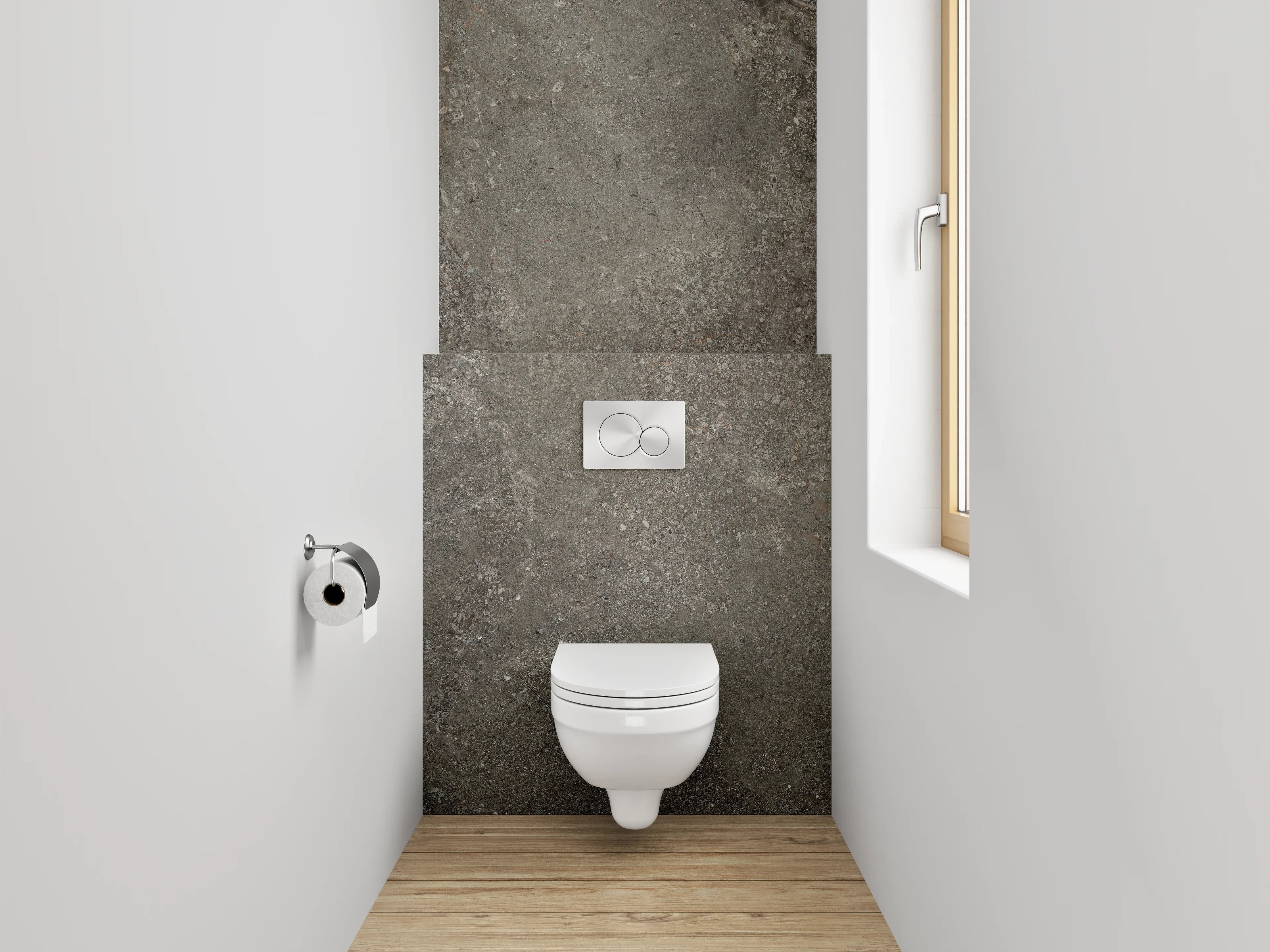 WC-Rückwand - Schieferoptik Braun-Grau Fliesen-Look