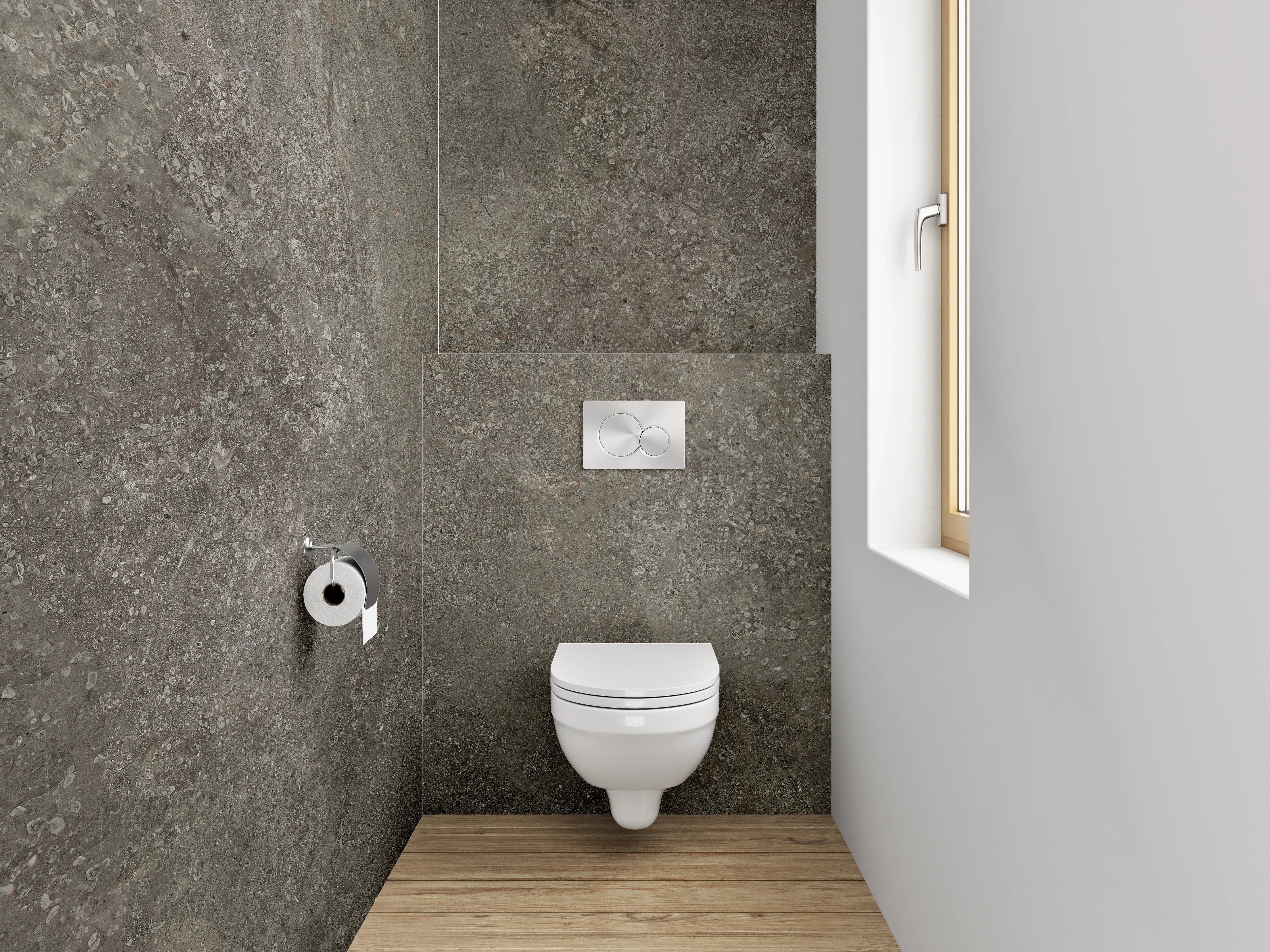 WC-Rückwand - Schieferoptik Braun-Grau Fliesen-Look