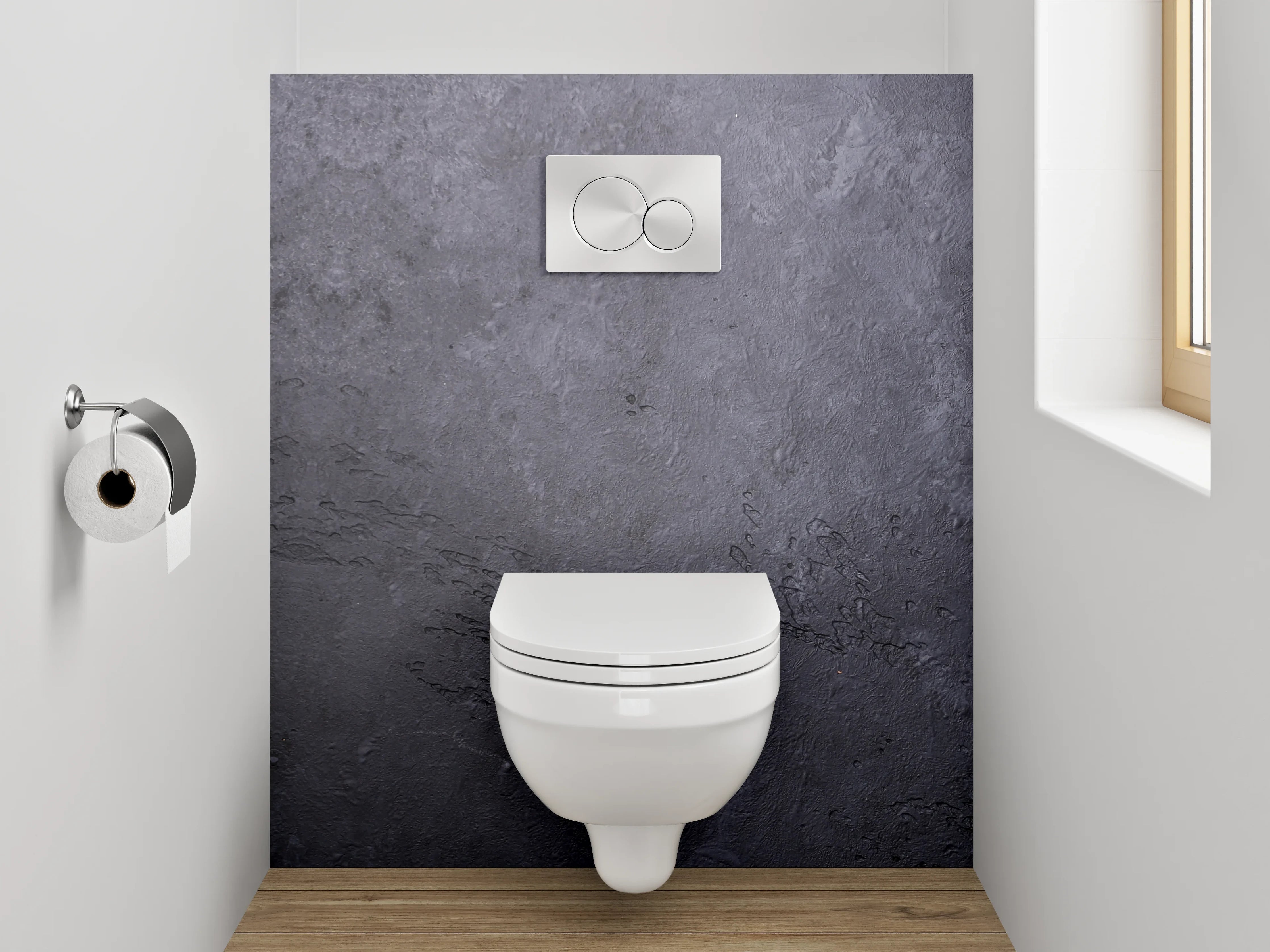 WC-Rückwand - Schieferoptik Dunkelgrau Wandpanel