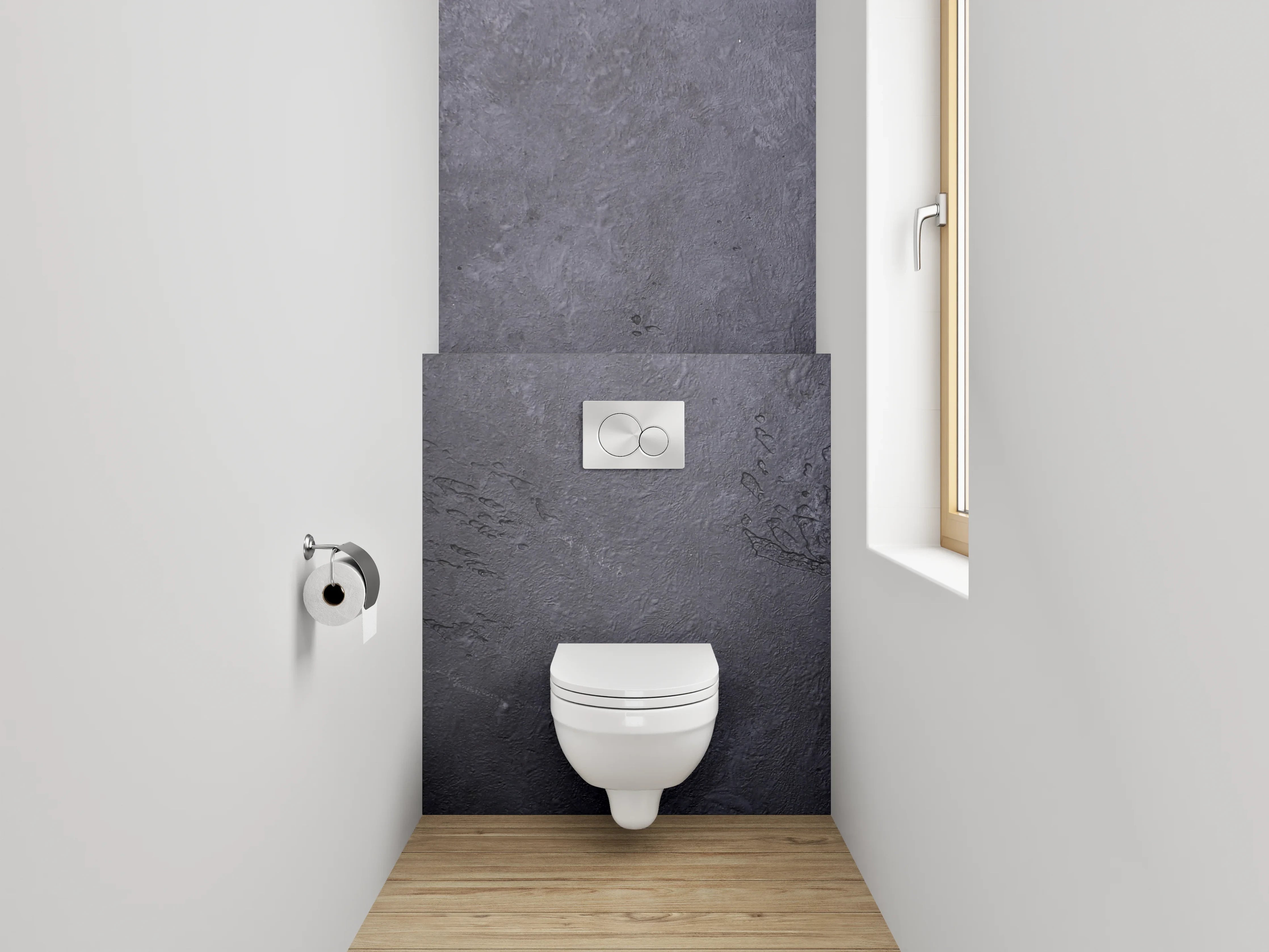WC-Rückwand - Schieferoptik Dunkelgrau Wandpanel