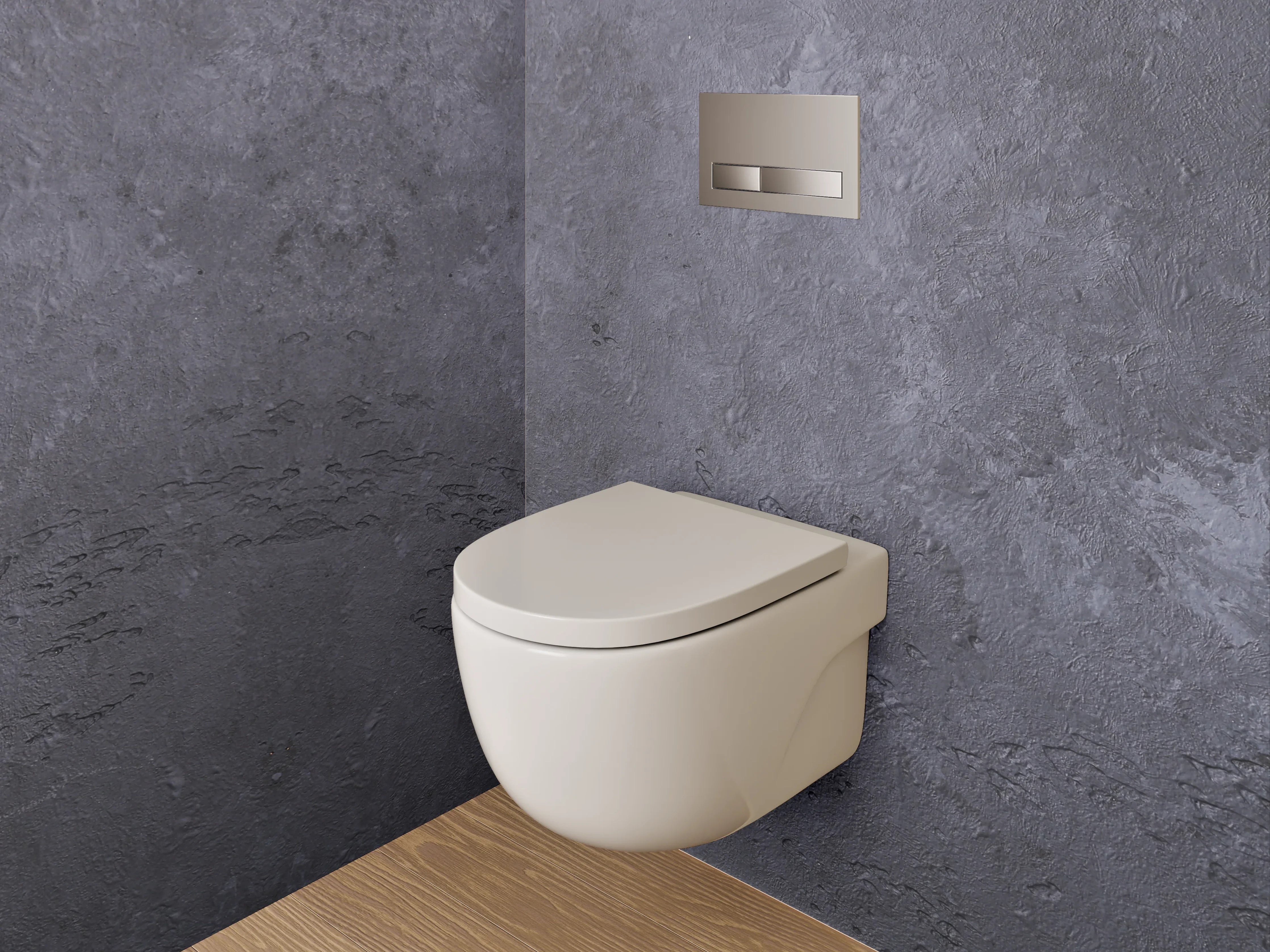 WC-Rückwand - Schieferoptik Dunkelgrau Wandpanel