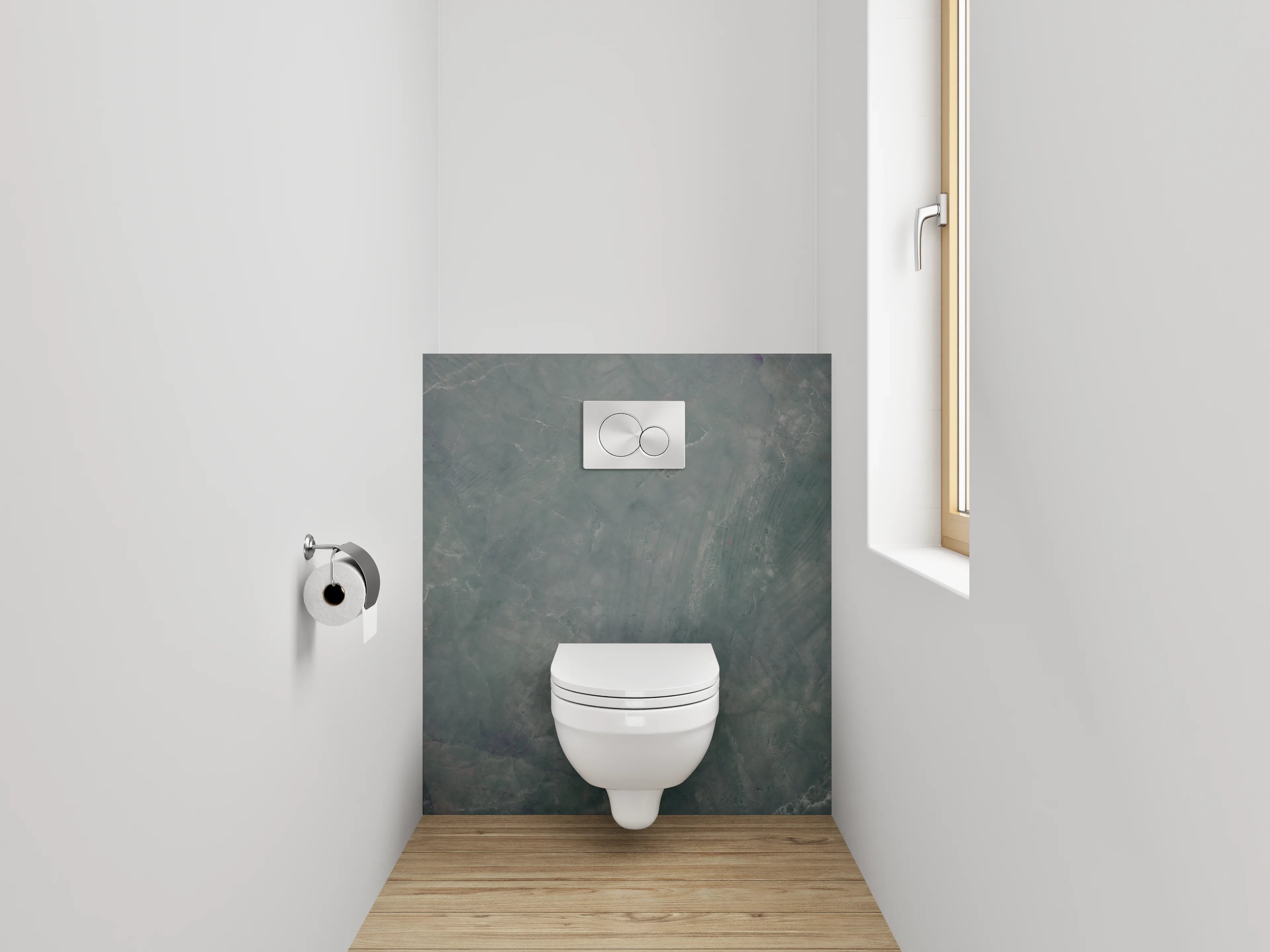 WC-Rückwand - Schieferoptik Grau Grün Marmoriert